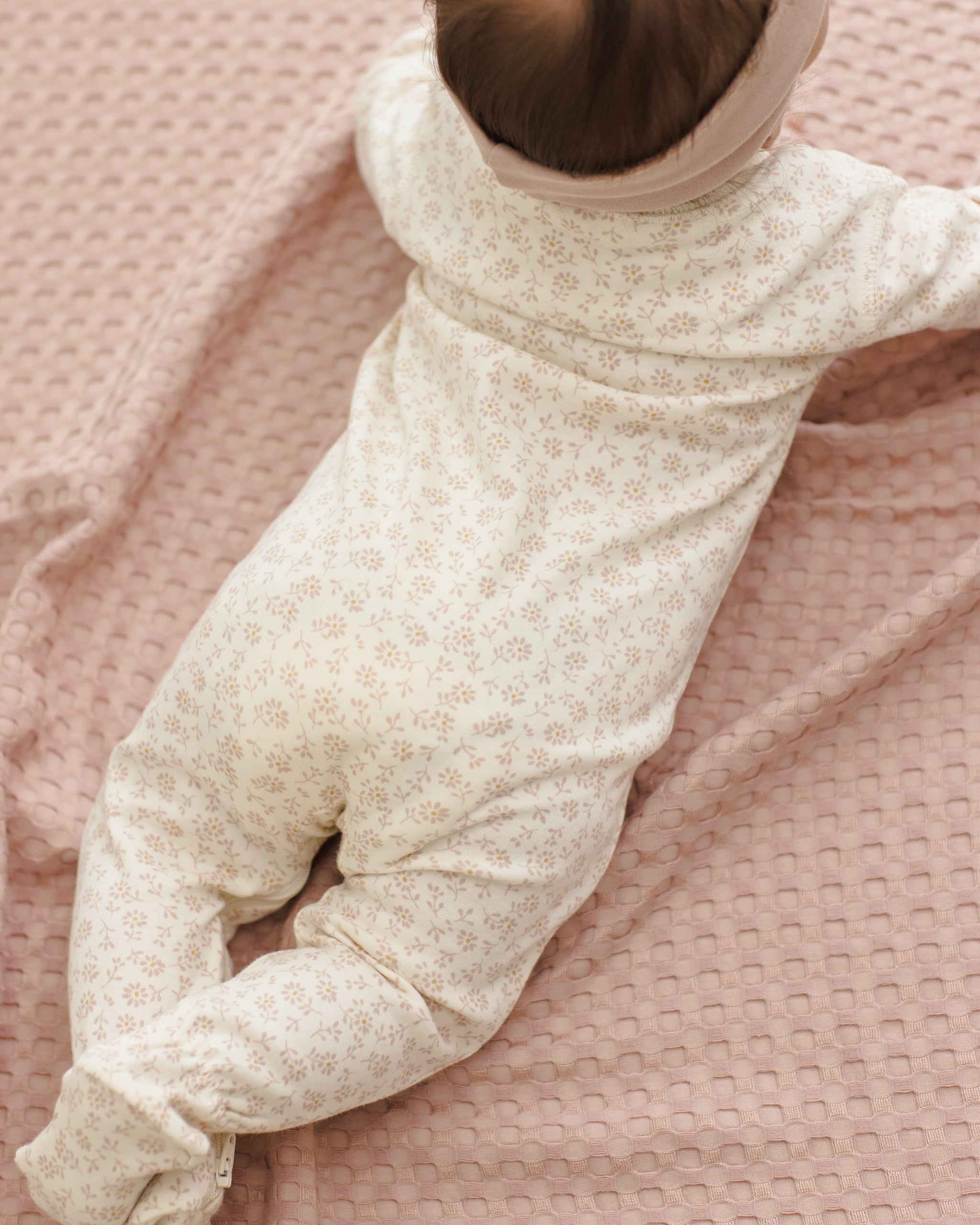 Zip Longsleeve Sleeper Footie || Ditsy