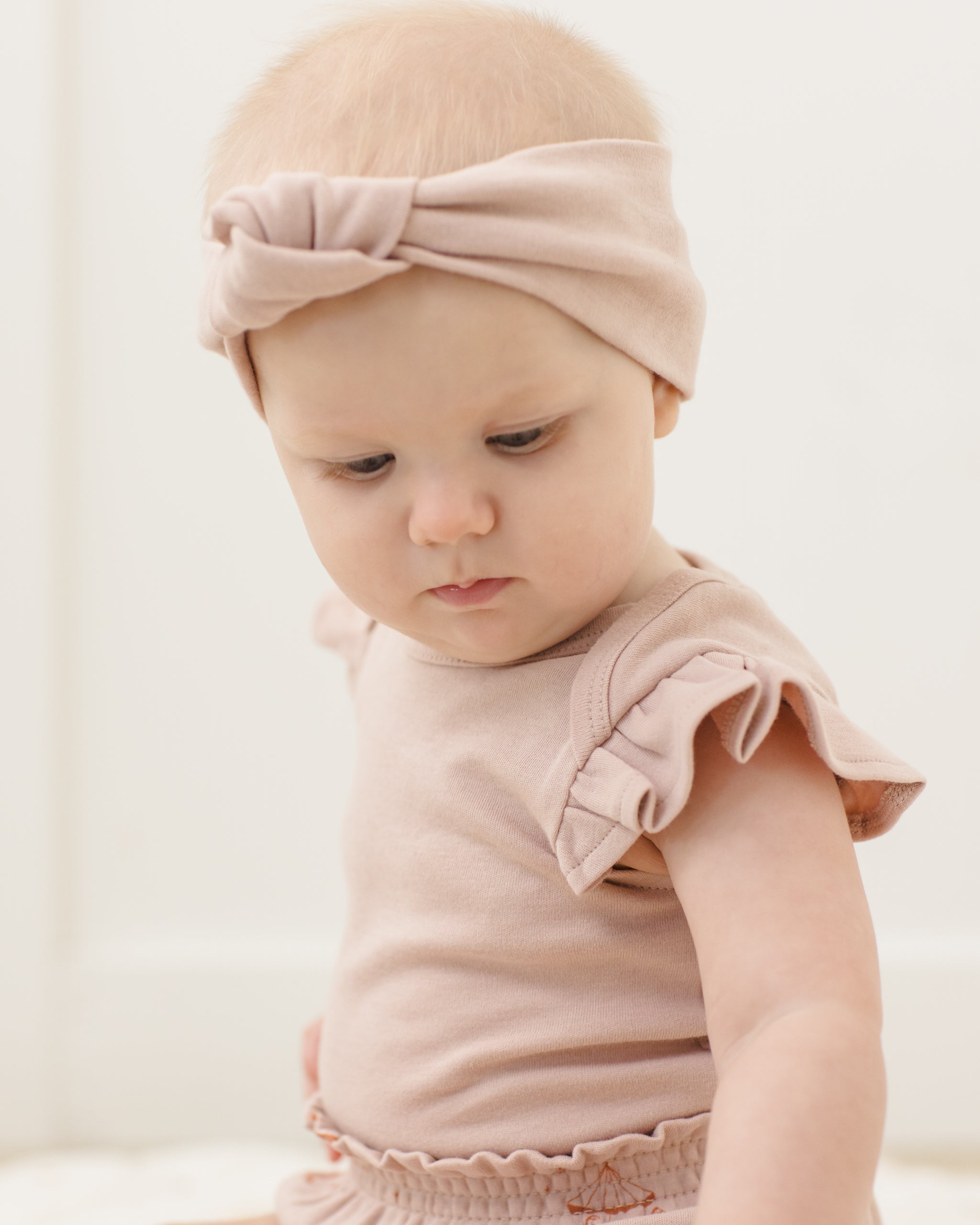 Flutter Sleeve Bodysuit || Blush