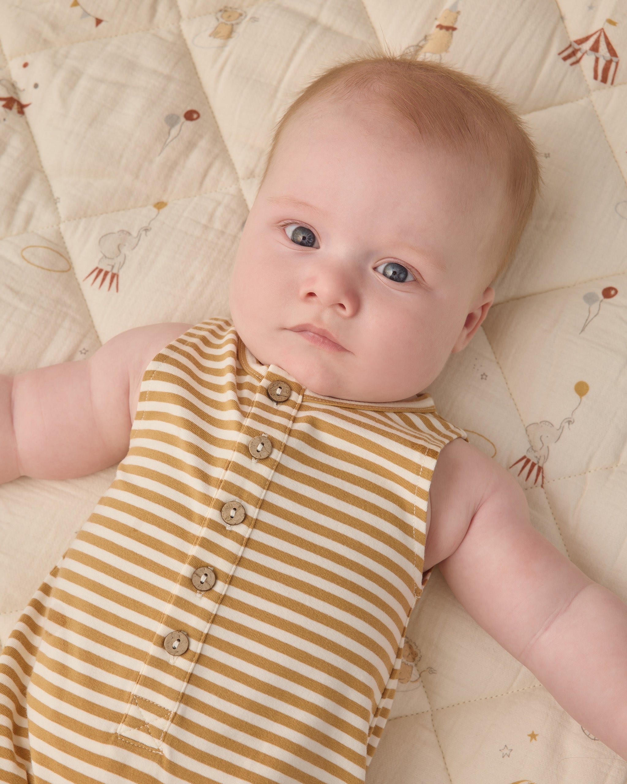 Sleeveless Jumpsuit || Honey Stripe