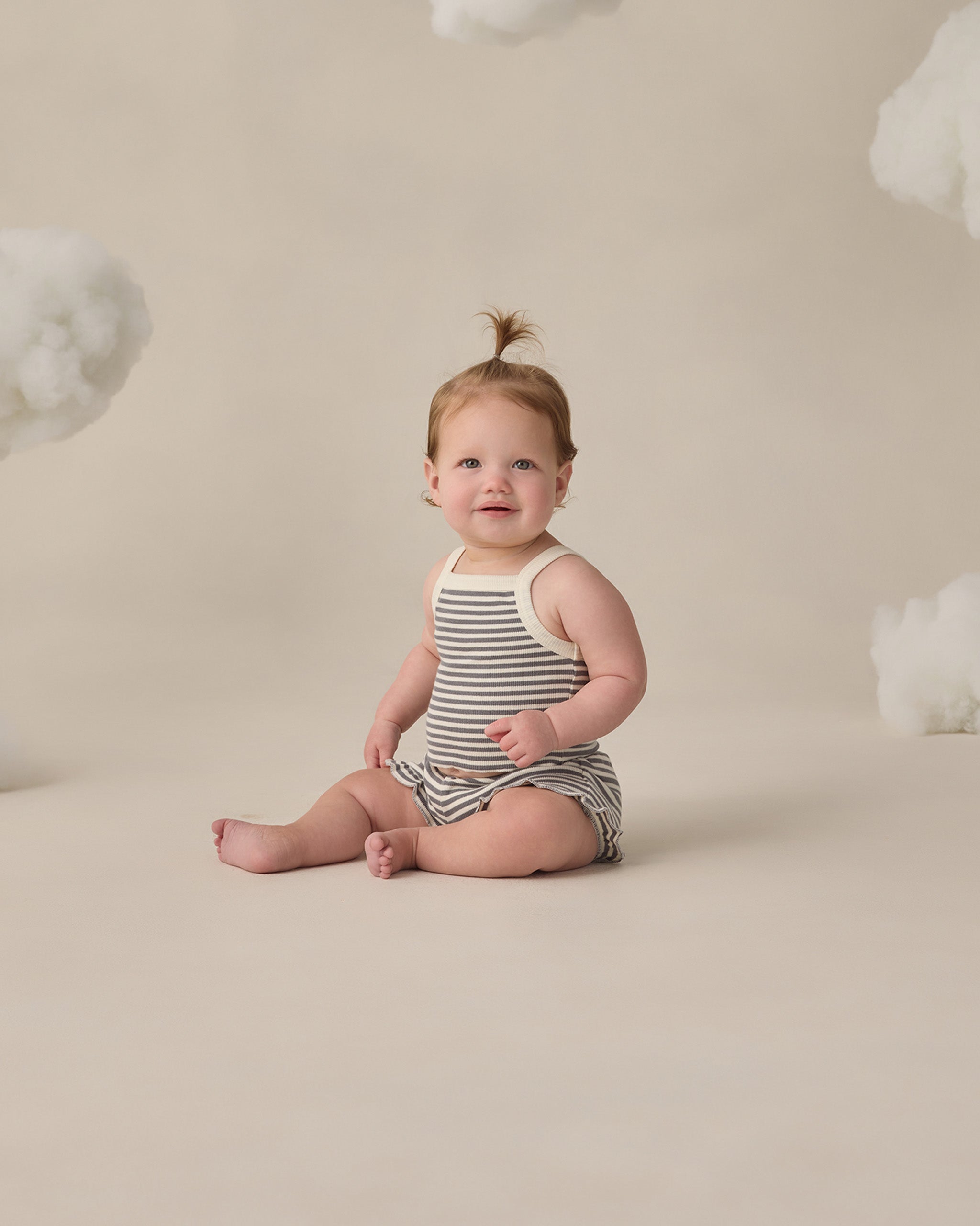 Evie Tank + Shortie Set || Ocean Stripe