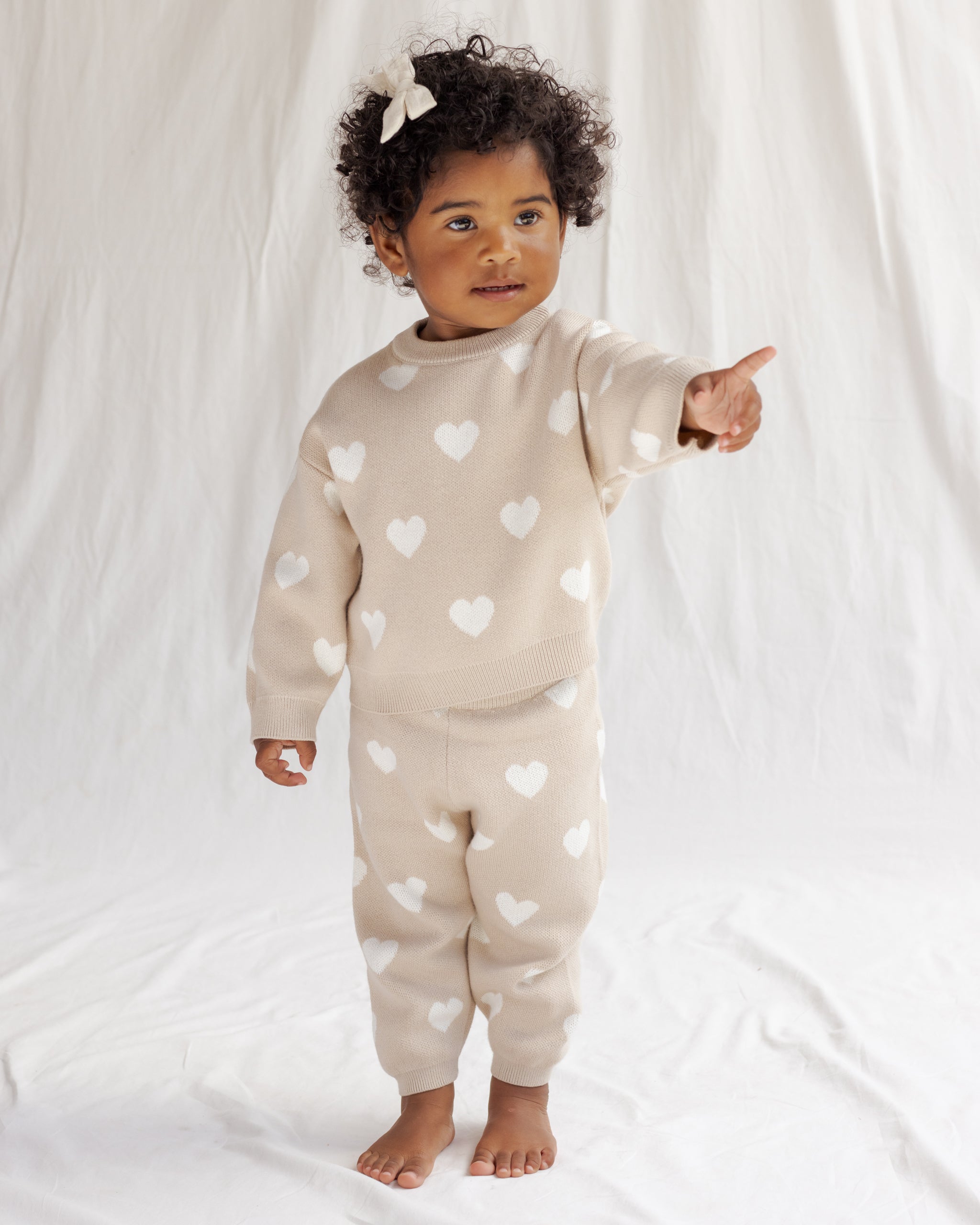 Heart Knit Pants || Oat