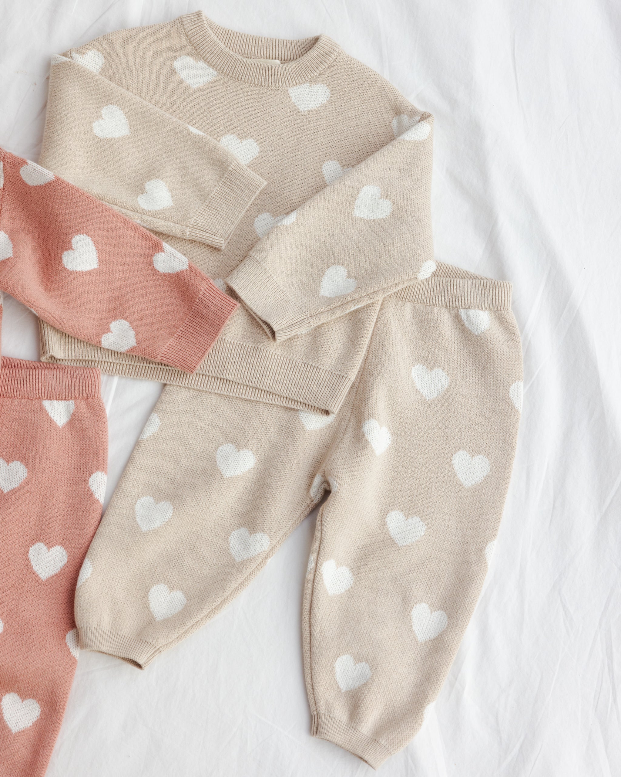 Heart Knit Sweater || Oat