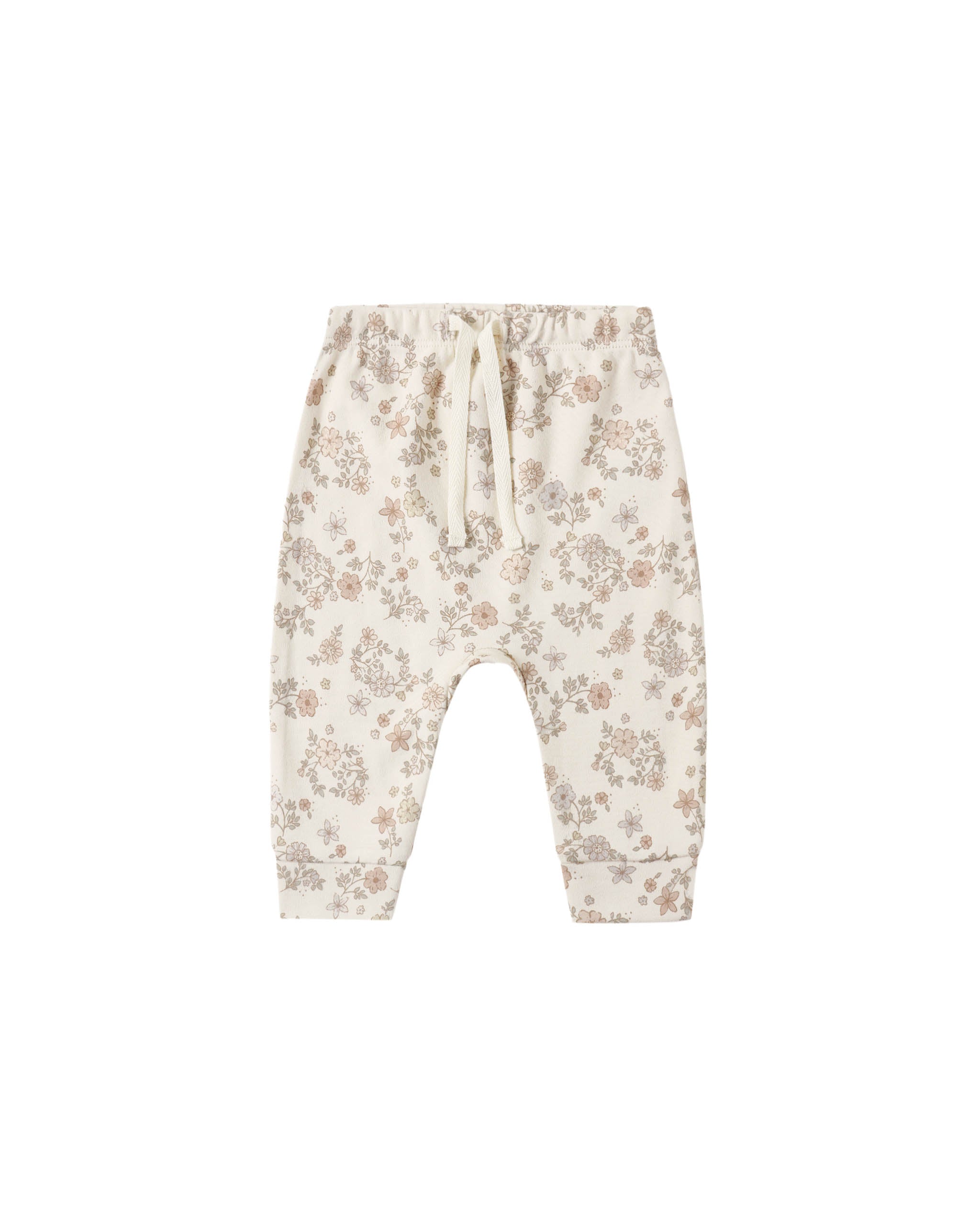 Drawstring Pant Floral Vine - Natural