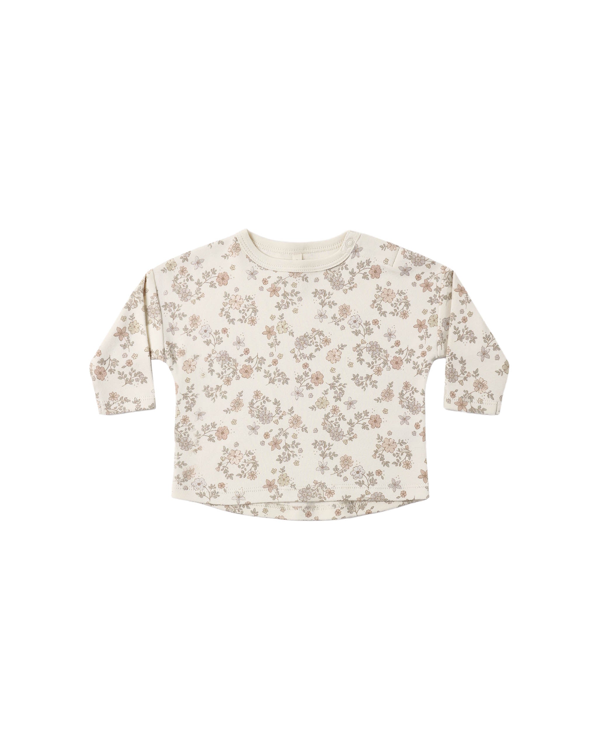 Long Sleeve Tee Floral Vine - Natural