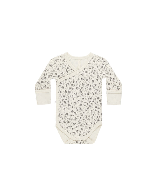 Side Snap Bodysuit || Blue Floral