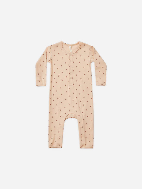 Ribbed Baby Jumpsuit || Strawberries