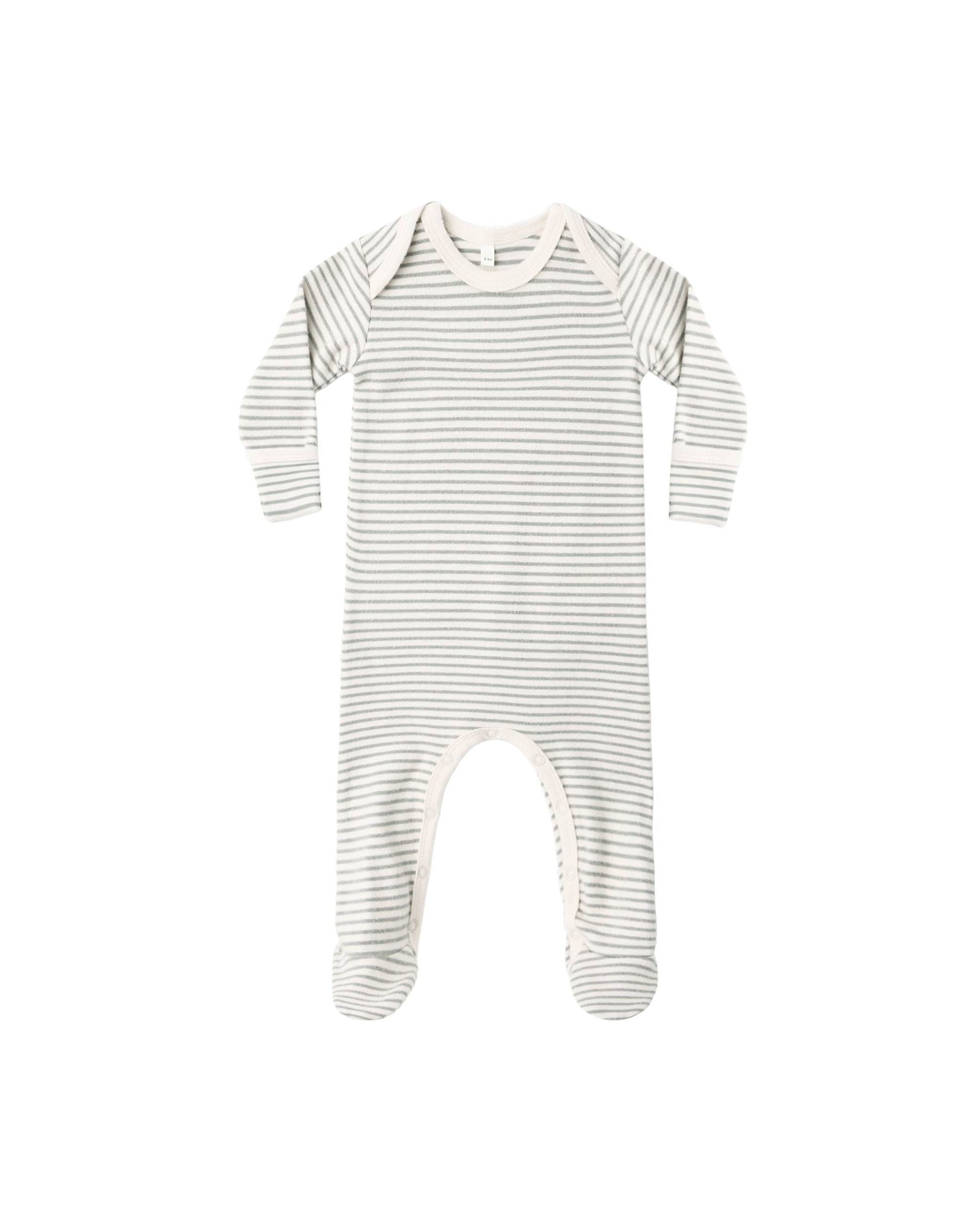 Baby Footie - Laurel Microstripe
