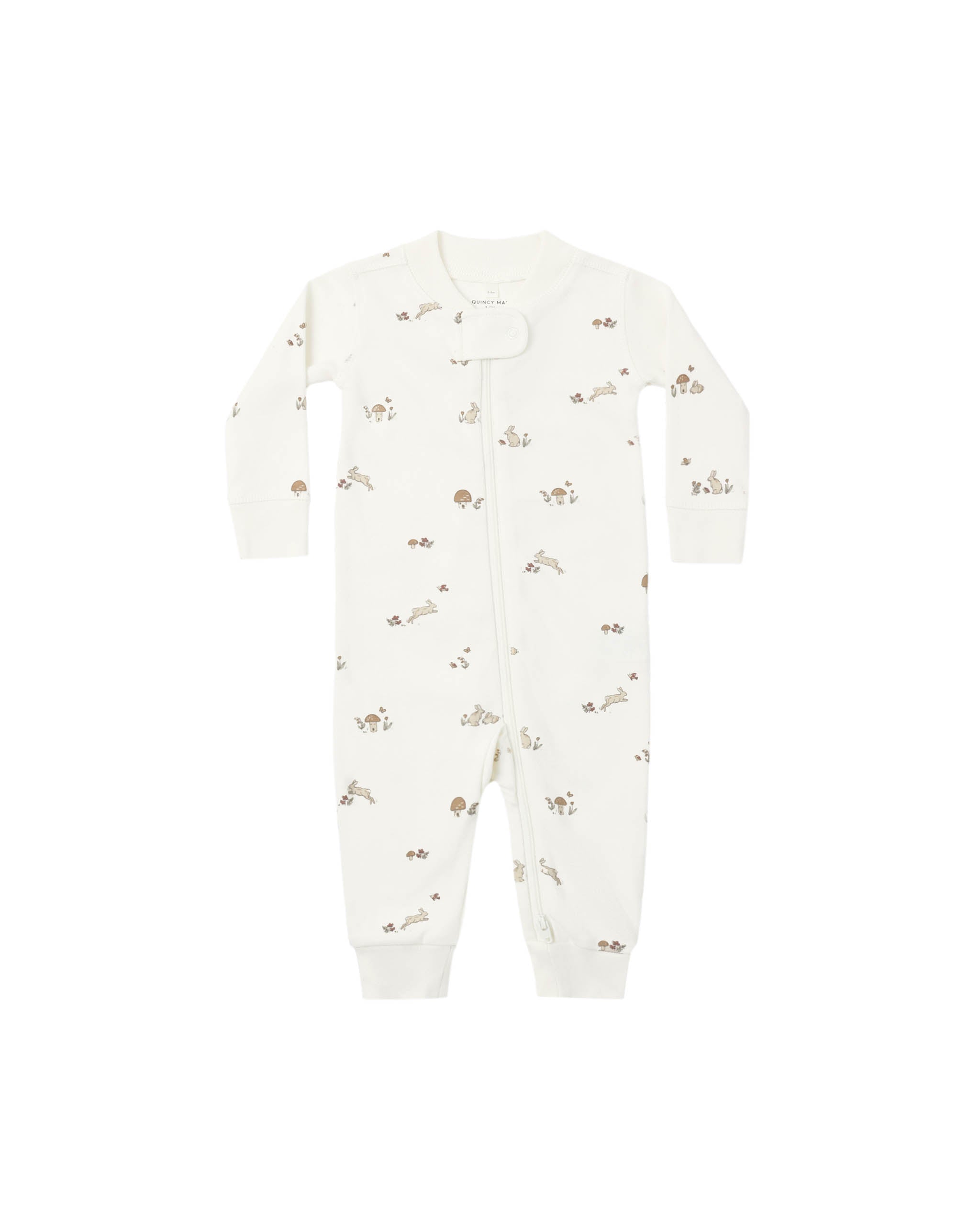 Zip Long Sleeve Sleeper Bunnies - Ivory