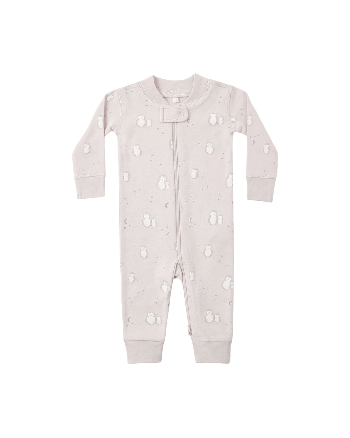 Zip Long Sleeve Sleeper Owls - Lilac