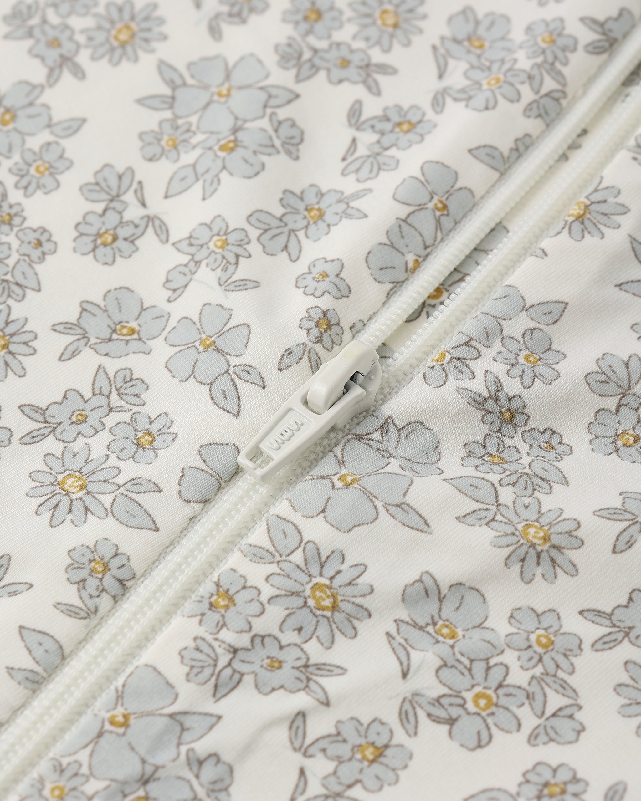 Bamboo Zip Footie || Blue Floral