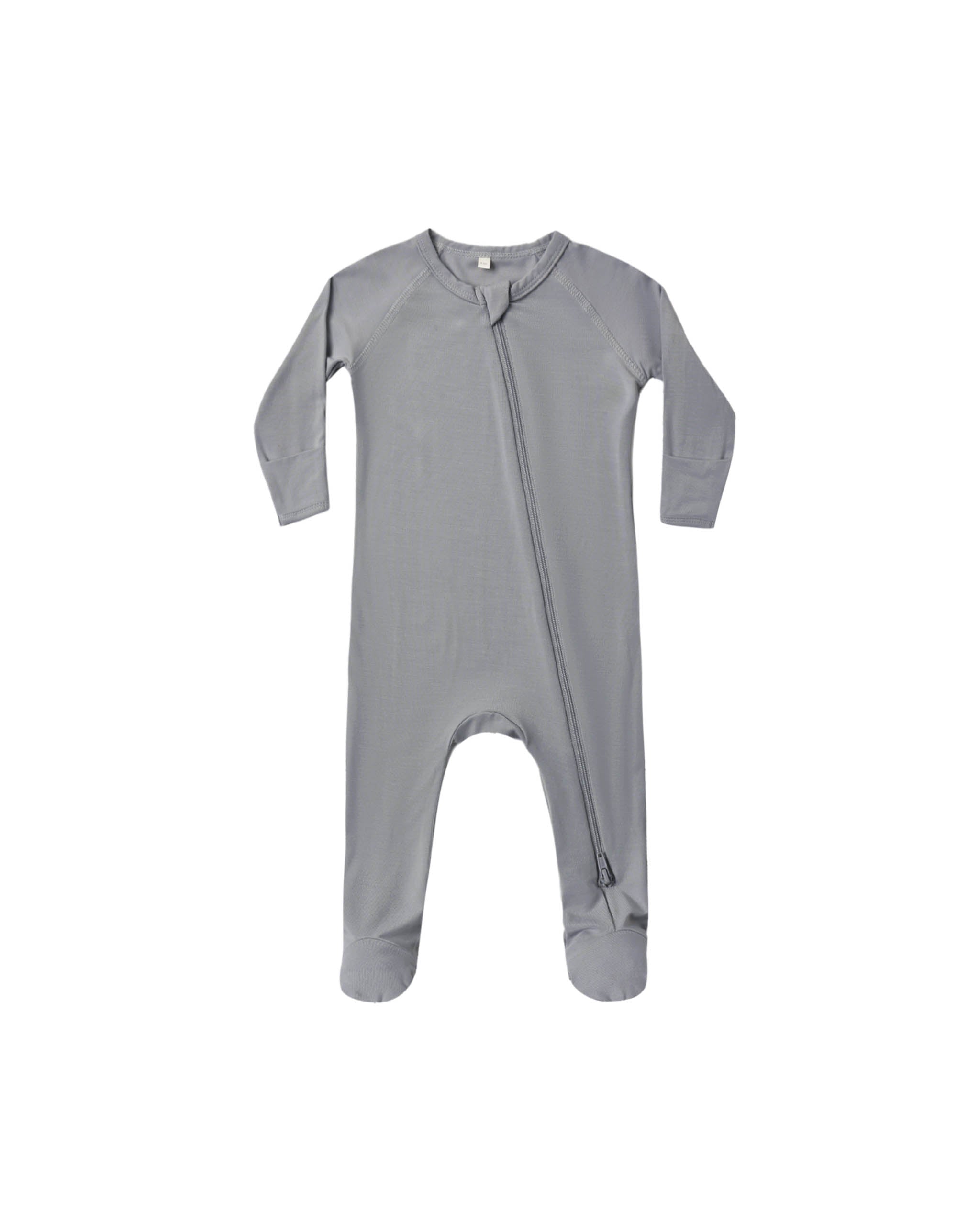 Bamboo Zip Footie - Slate