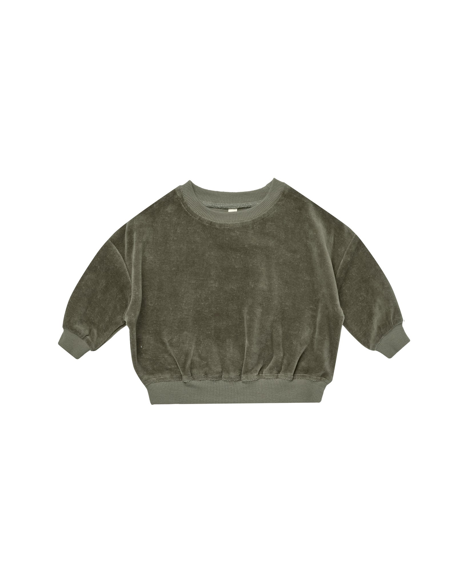 Velour Relaxed Sweatshirt || Forest