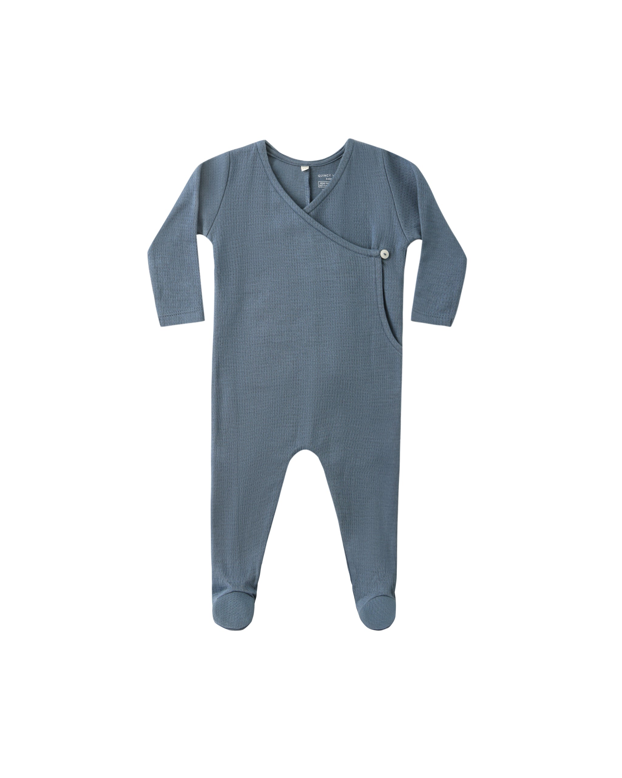 Pointelle Wrap Footie || Ocean