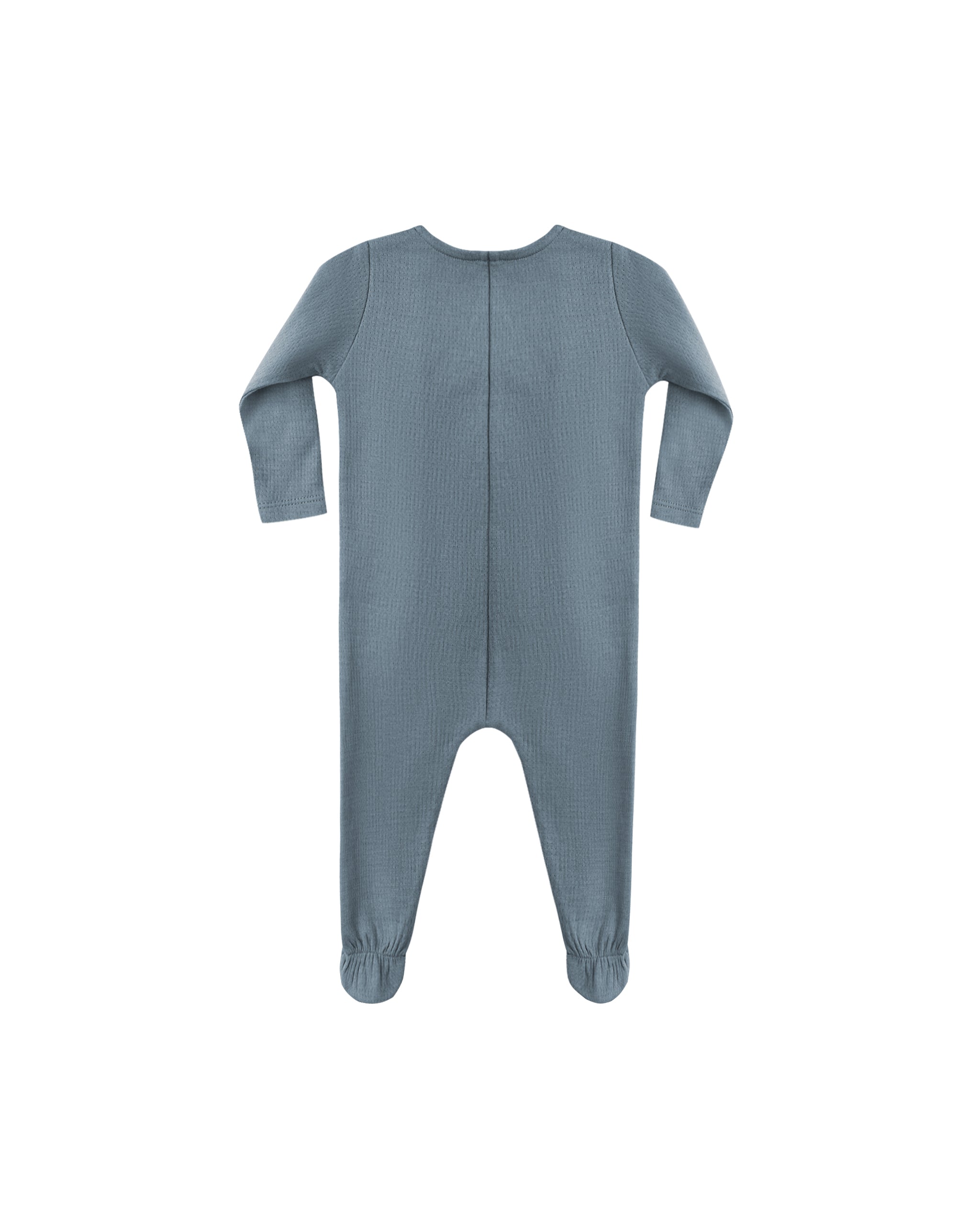 Pointelle Wrap Footie || Ocean