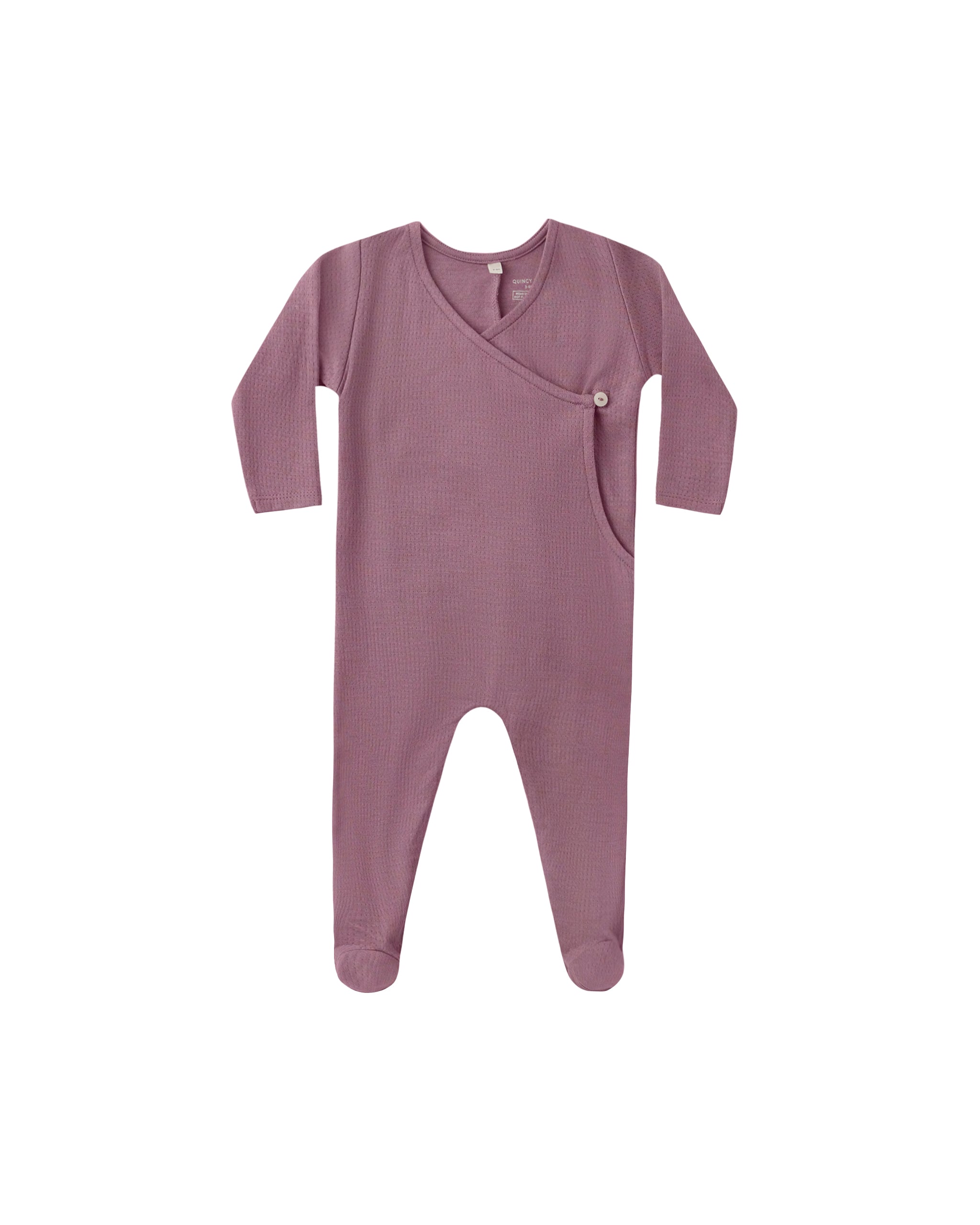 Pointelle Wrap Footie || Mulberry