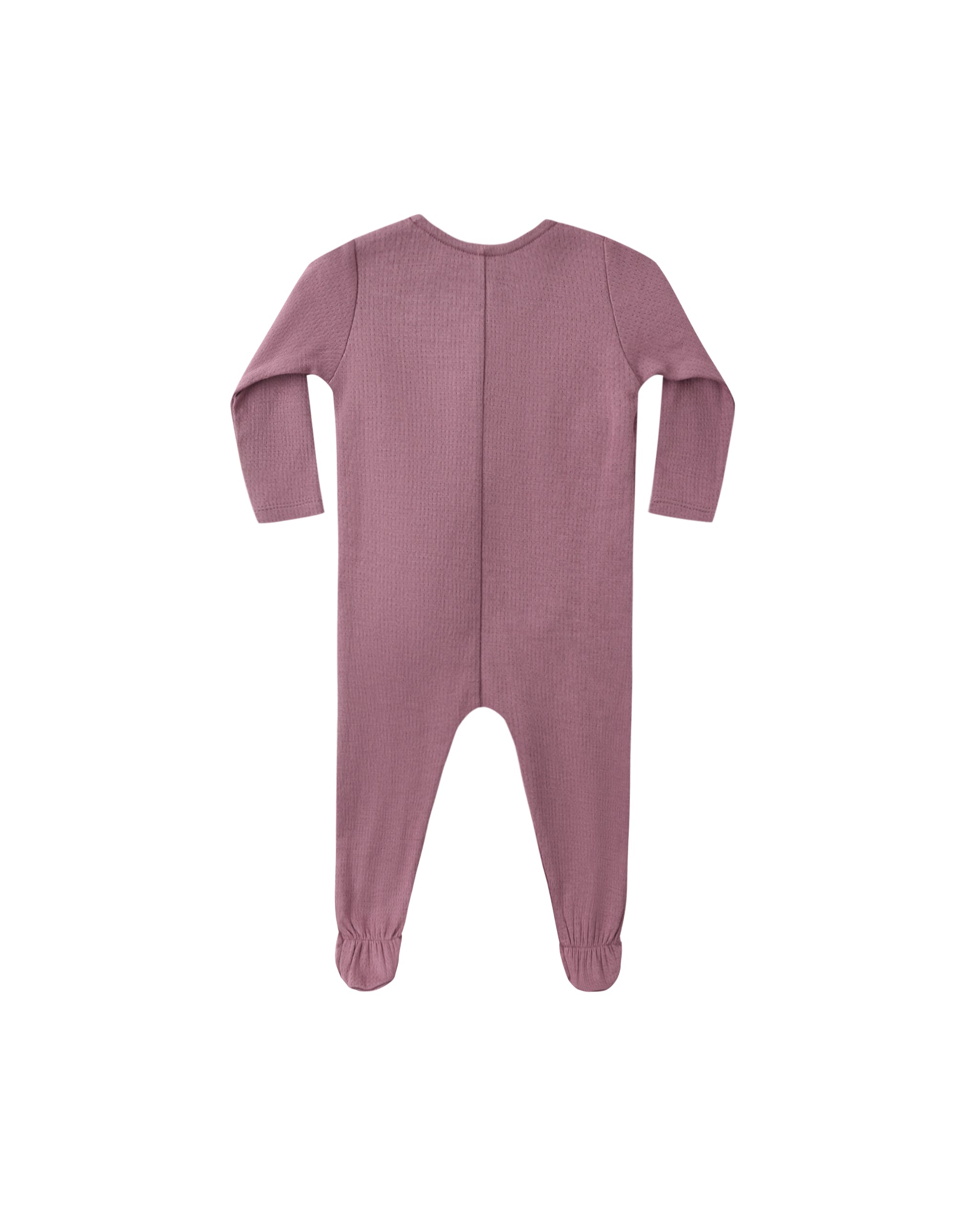 Pointelle Wrap Footie || Mulberry