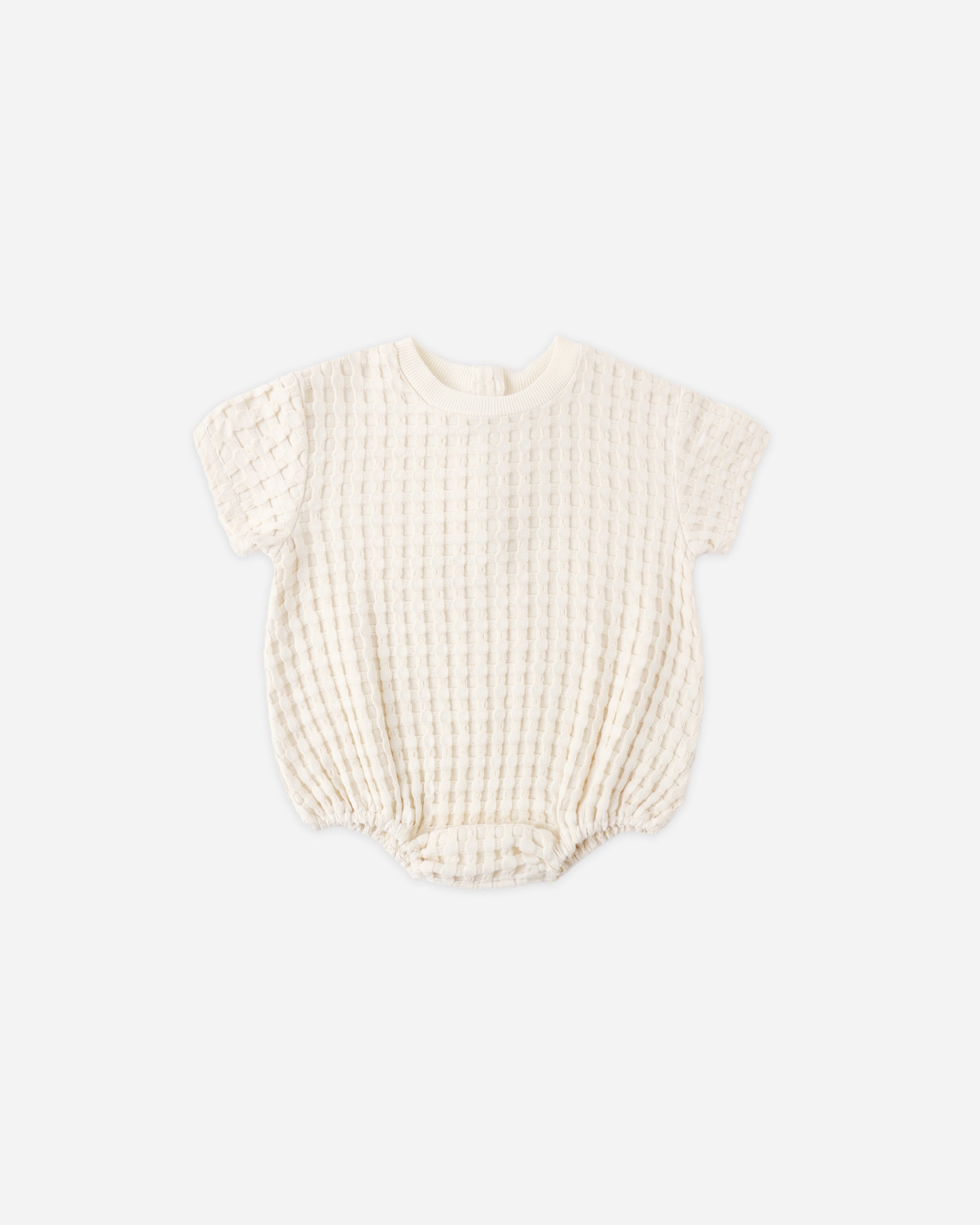 Relaxed Bubble Romper || Natural