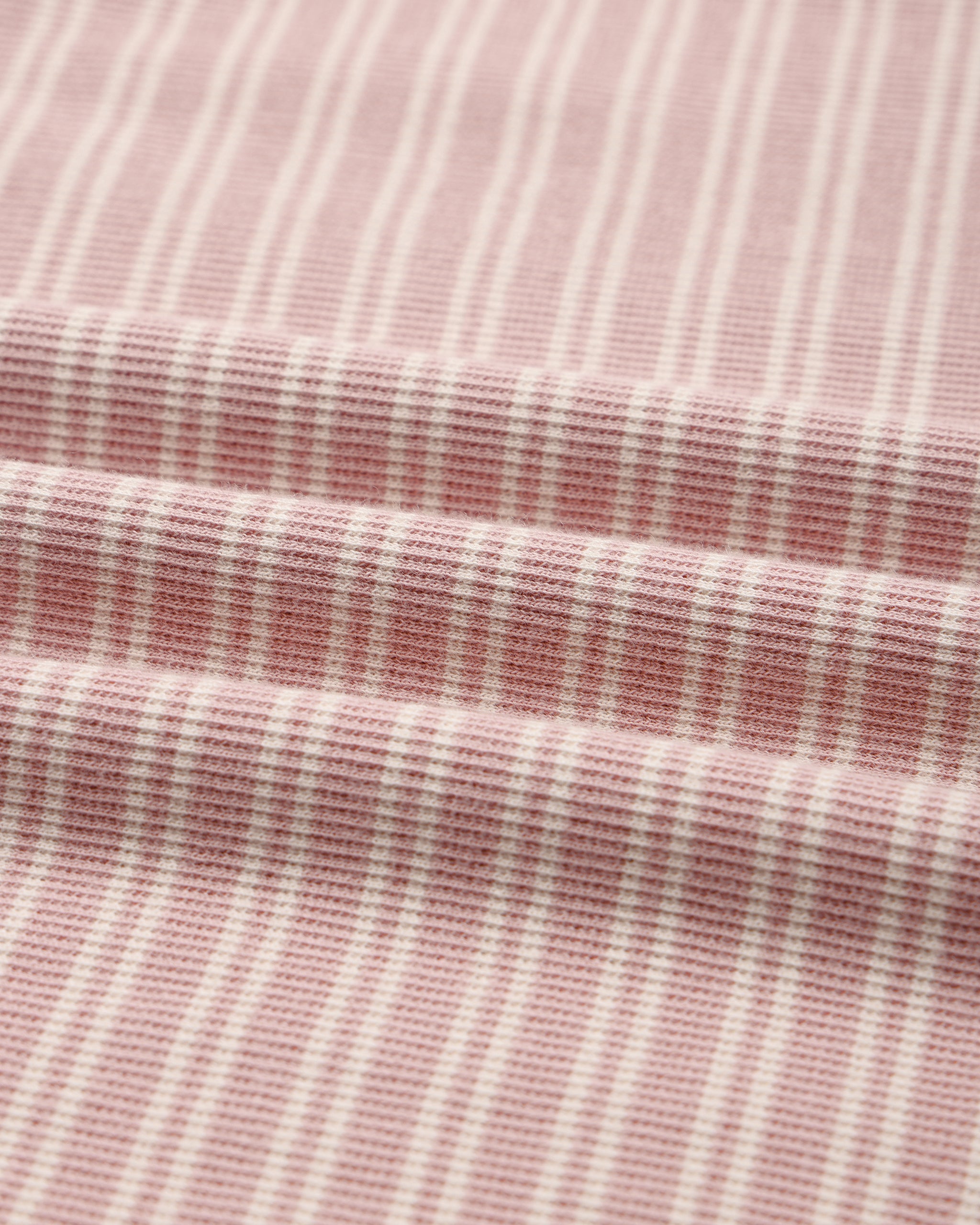 Knotted Baby Gown + Hat Set - Dusty Rose Microstripe