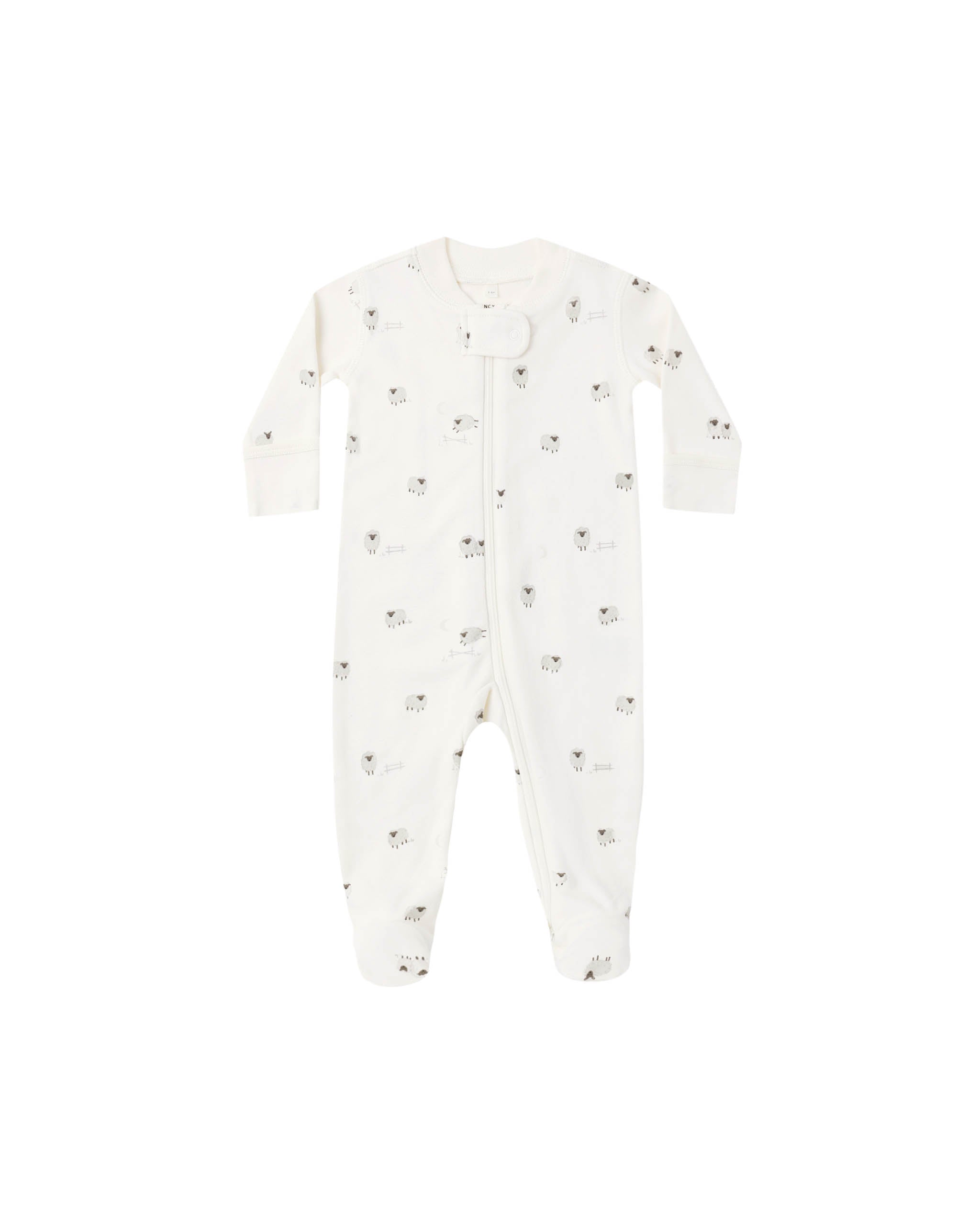 Zip Long Sleeve Sleeper Footie Sheep - Ivory