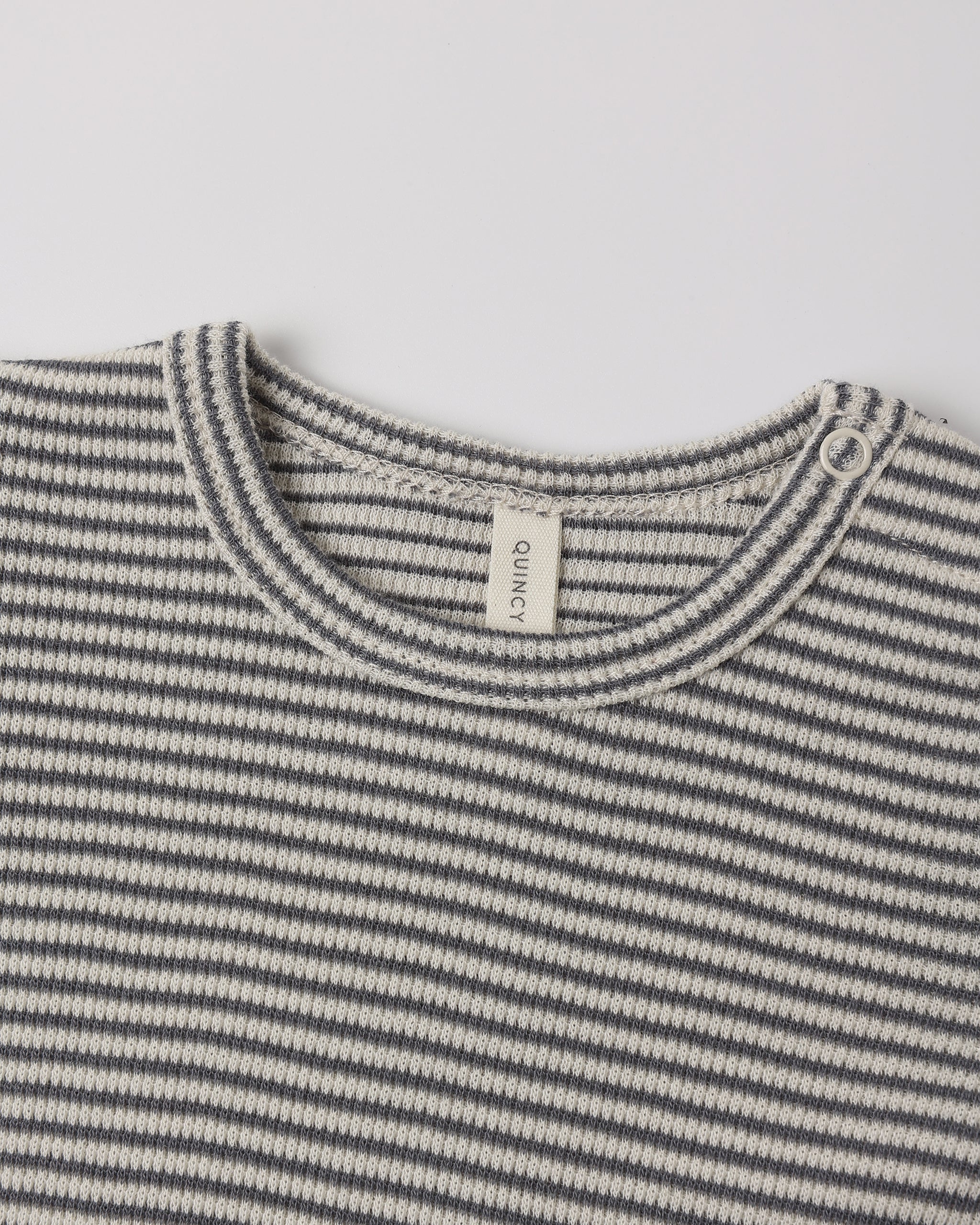 Waffle Top + Pant Set - Midnight Microstripe