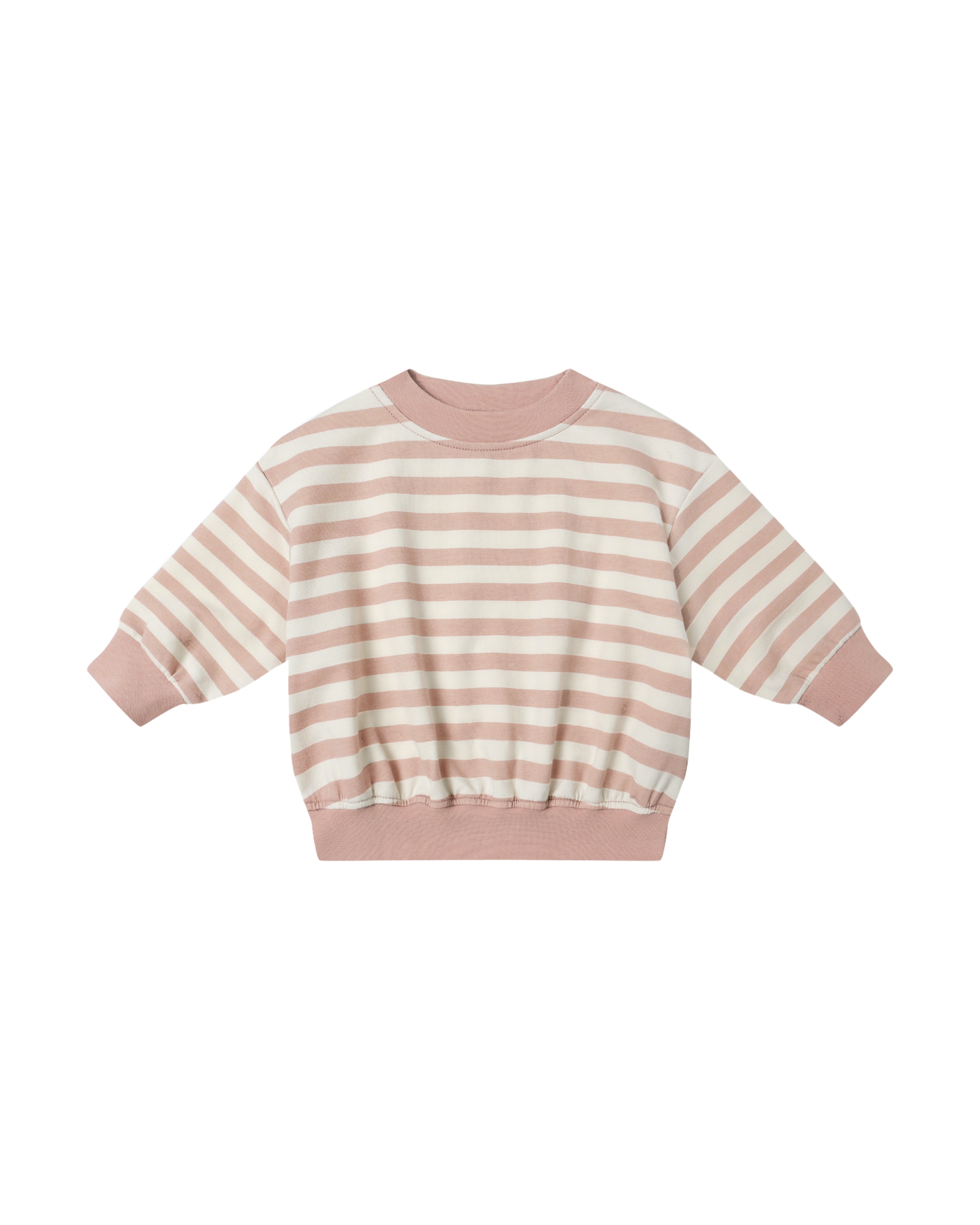 Relaxed Sweatshirt || Pink Stripe