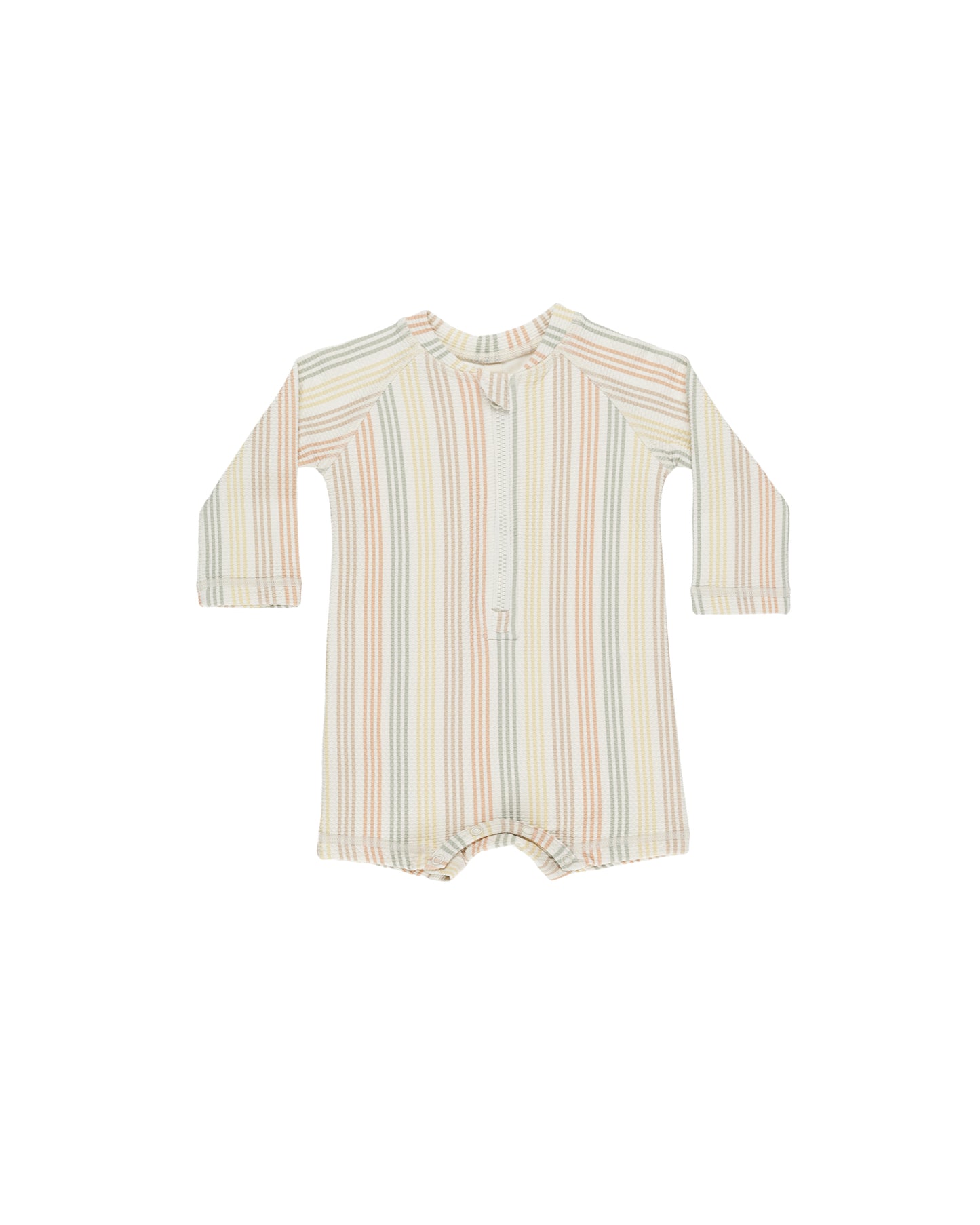 Long Sleeve One-Piece Rashguard || Multi Stripe