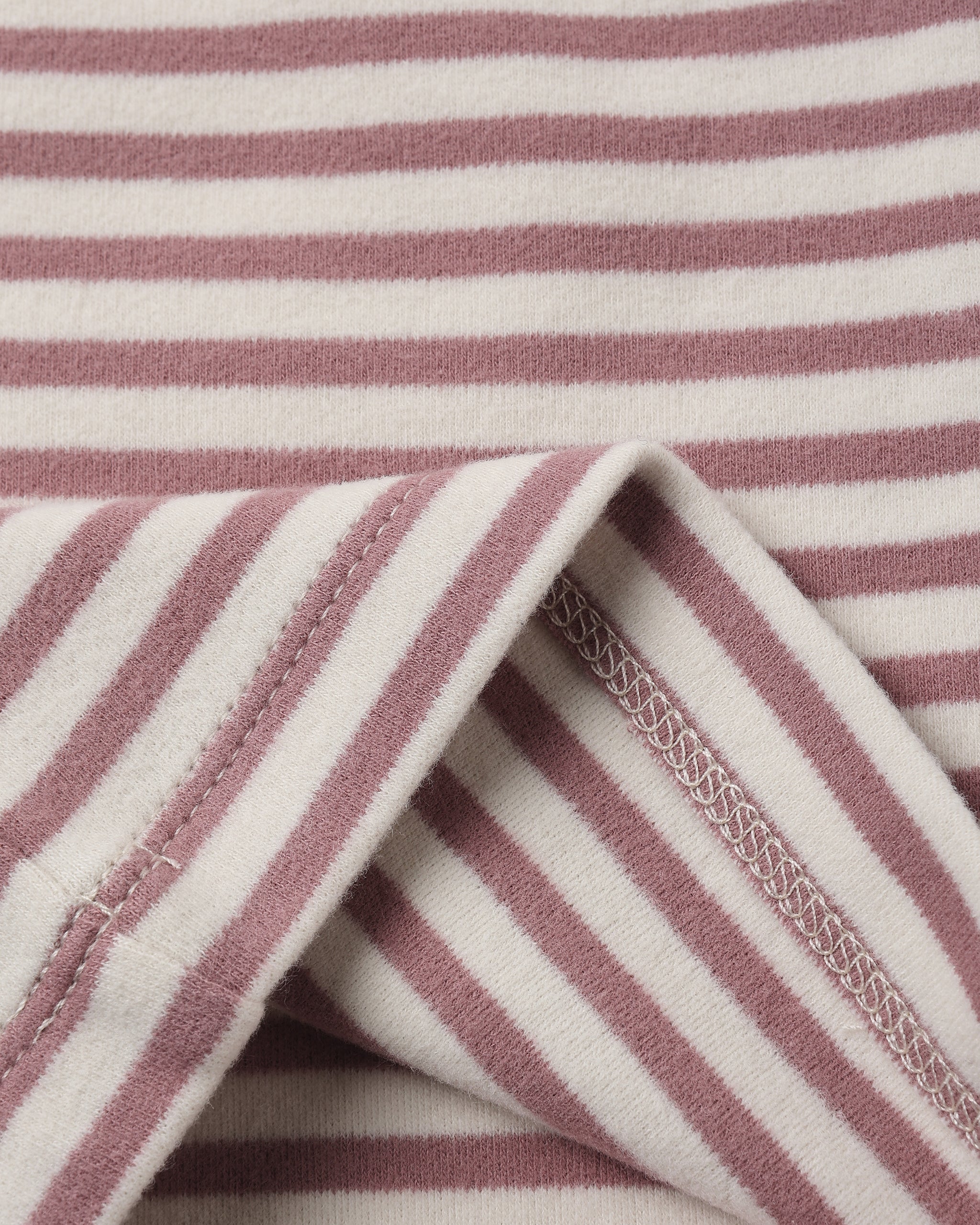 Ruffle Cozy Set - Mulberry Stripe