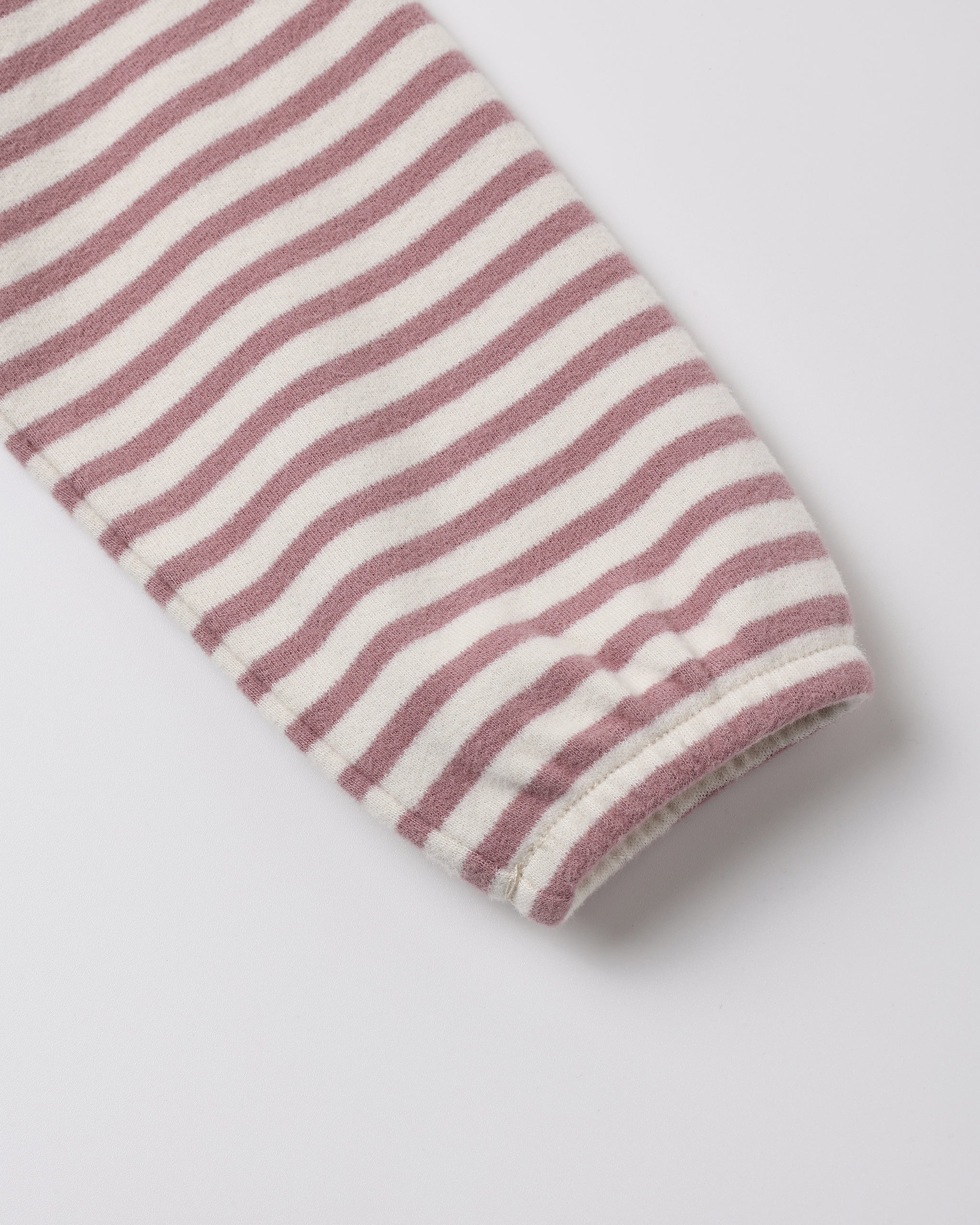 Ruffle Cozy Set - Mulberry Stripe