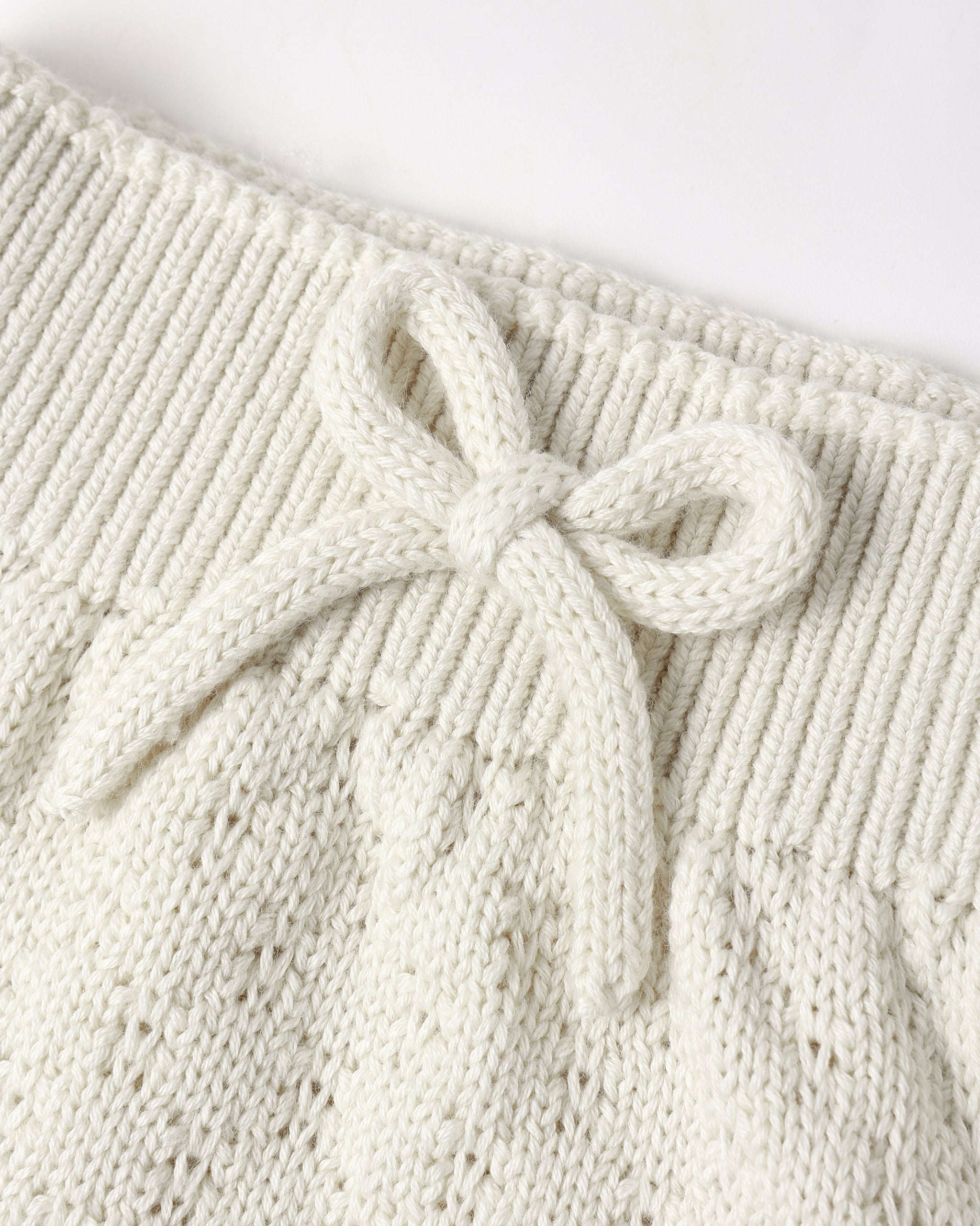 Knit Wrap Top + Pant Set - Natural