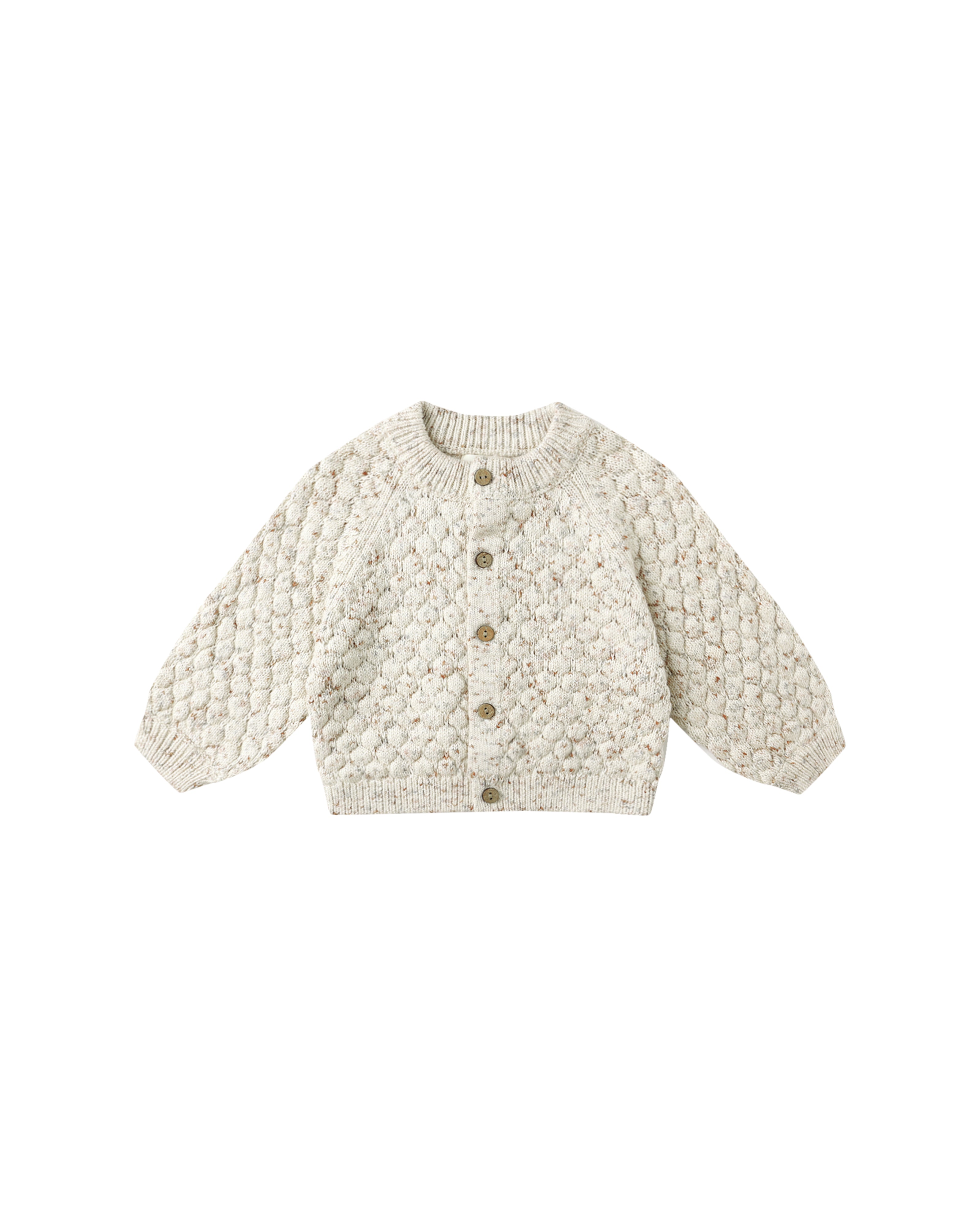 Bubble Knit Cardigan || Natural Confetti
