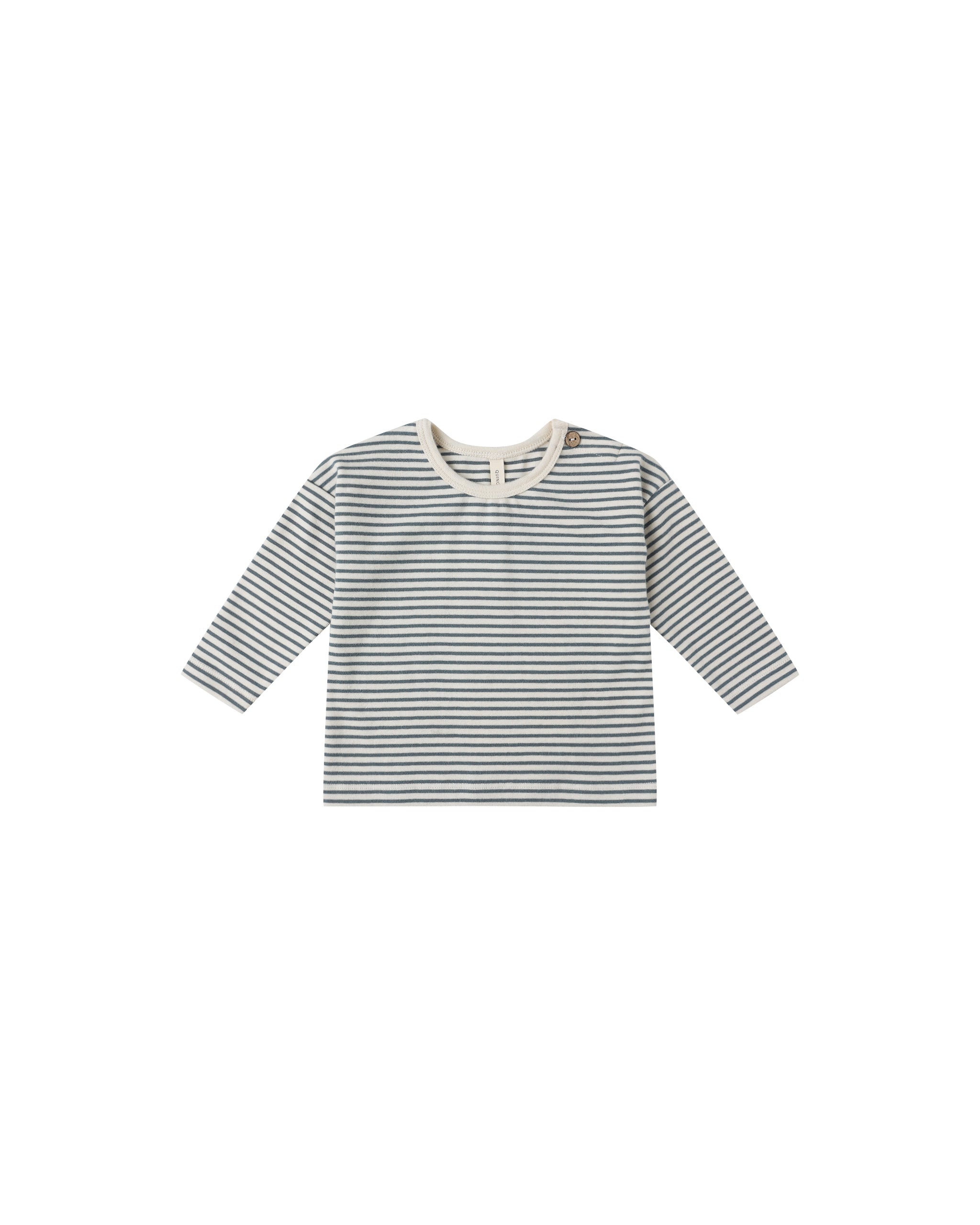 Long Sleeve Tee || Ocean Micro Stripe