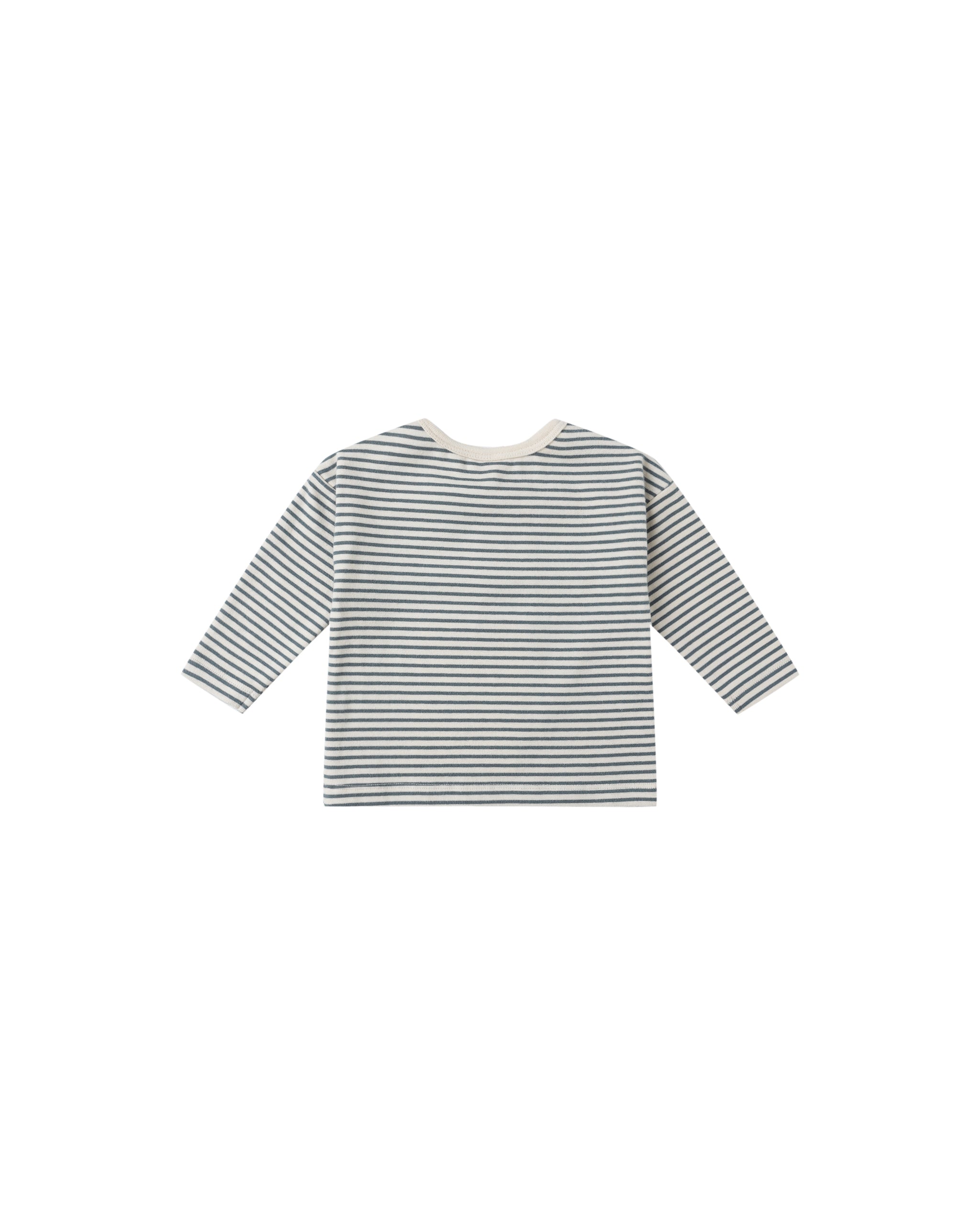 Long Sleeve Tee || Ocean Micro Stripe