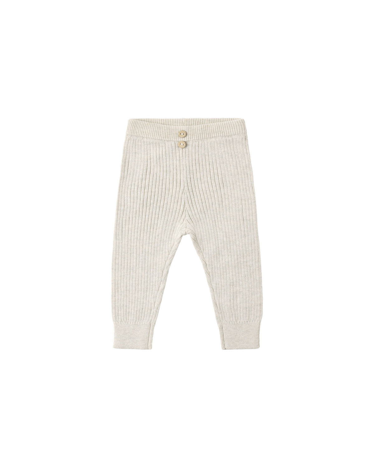 Rib Knit Peplum Top & Pants- Oatmeal