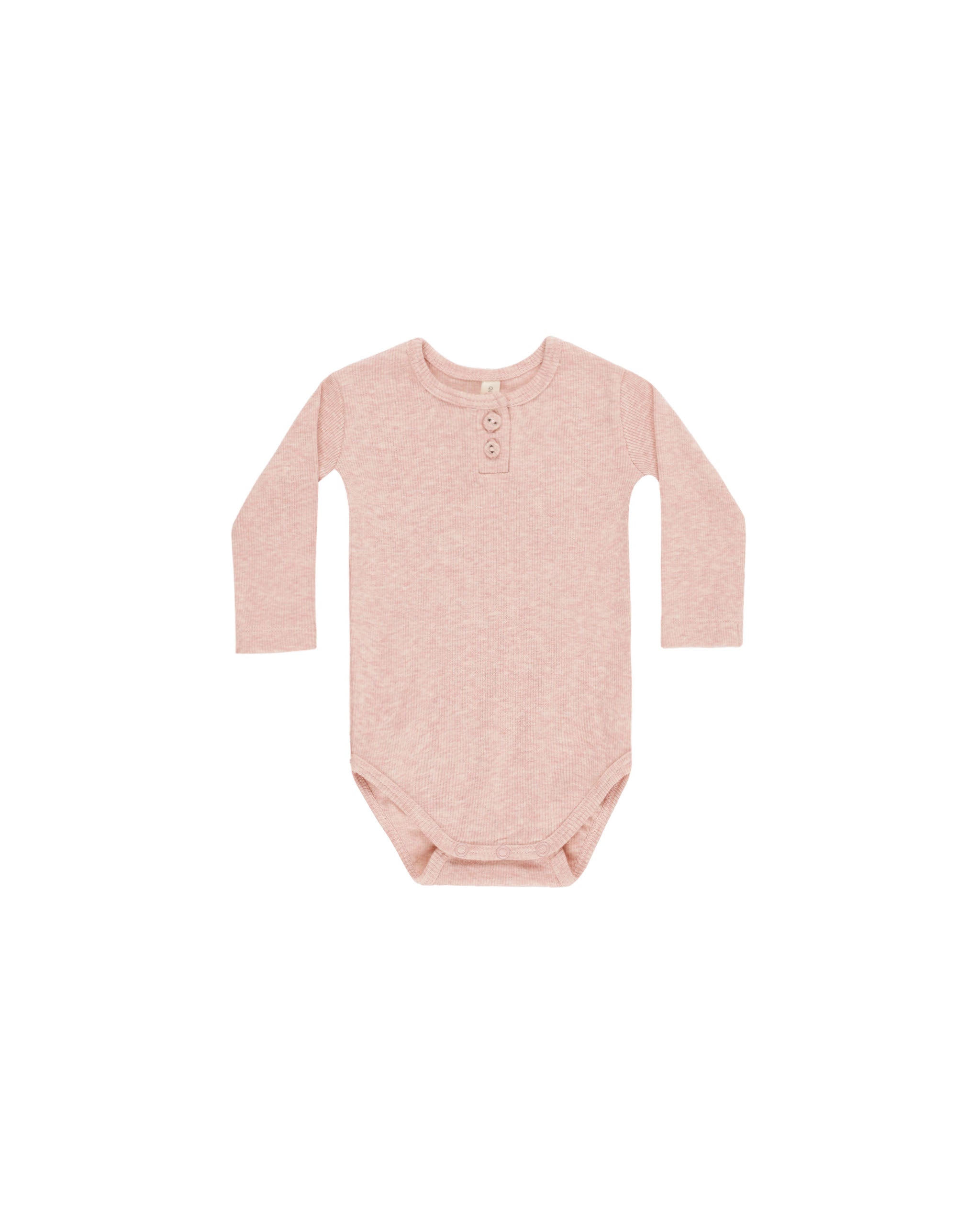Ribbed Long Sleeve Onesie || Rose
