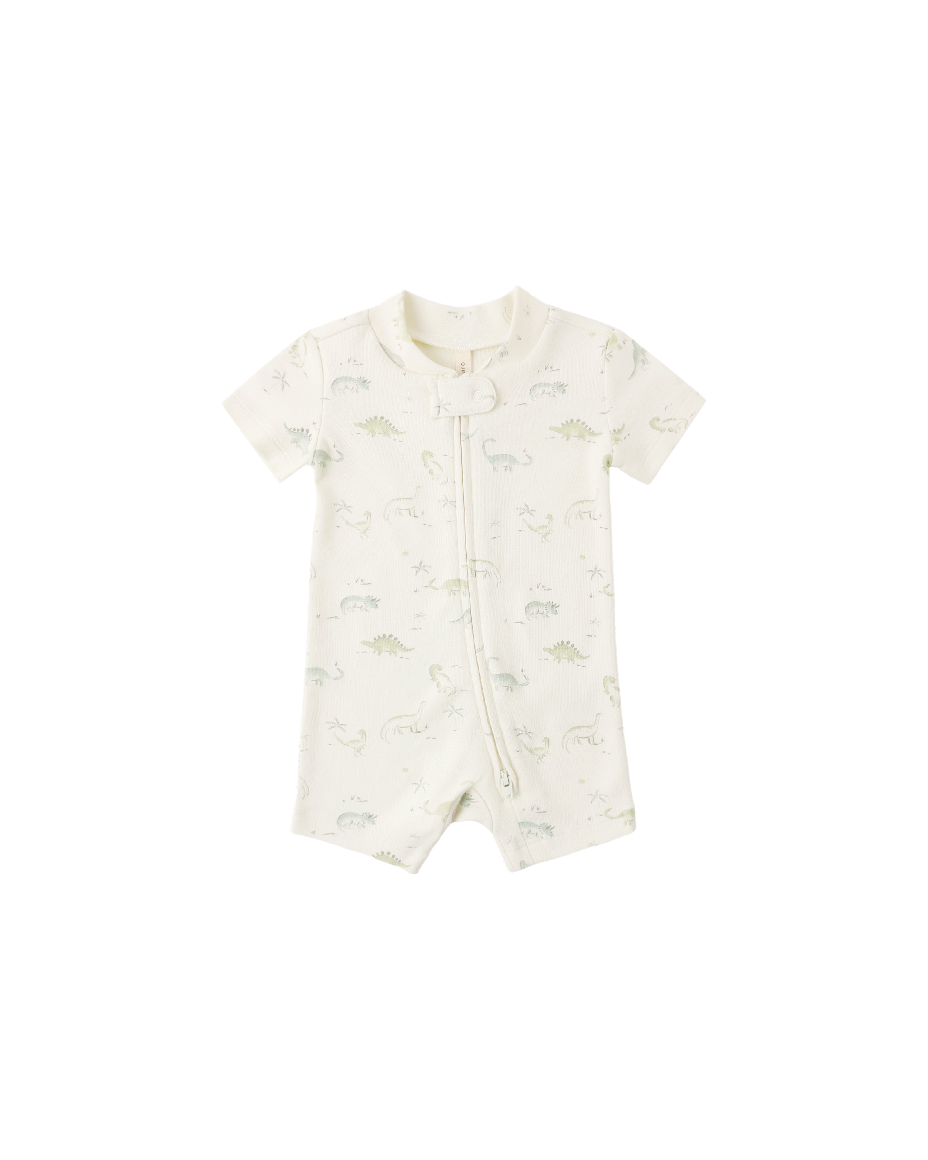 Zip Short Sleeve Sleeper || Dinosaur