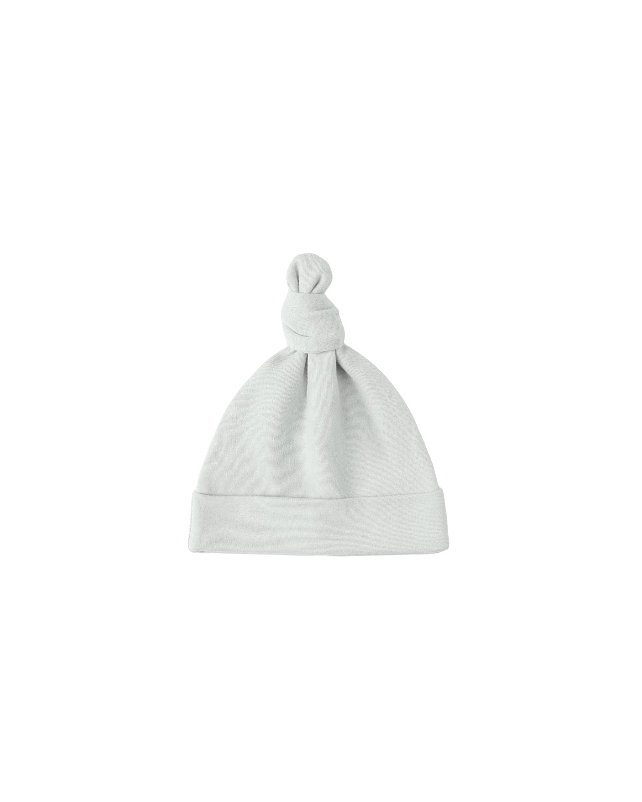 Knotted Baby Hat || Ice Blue