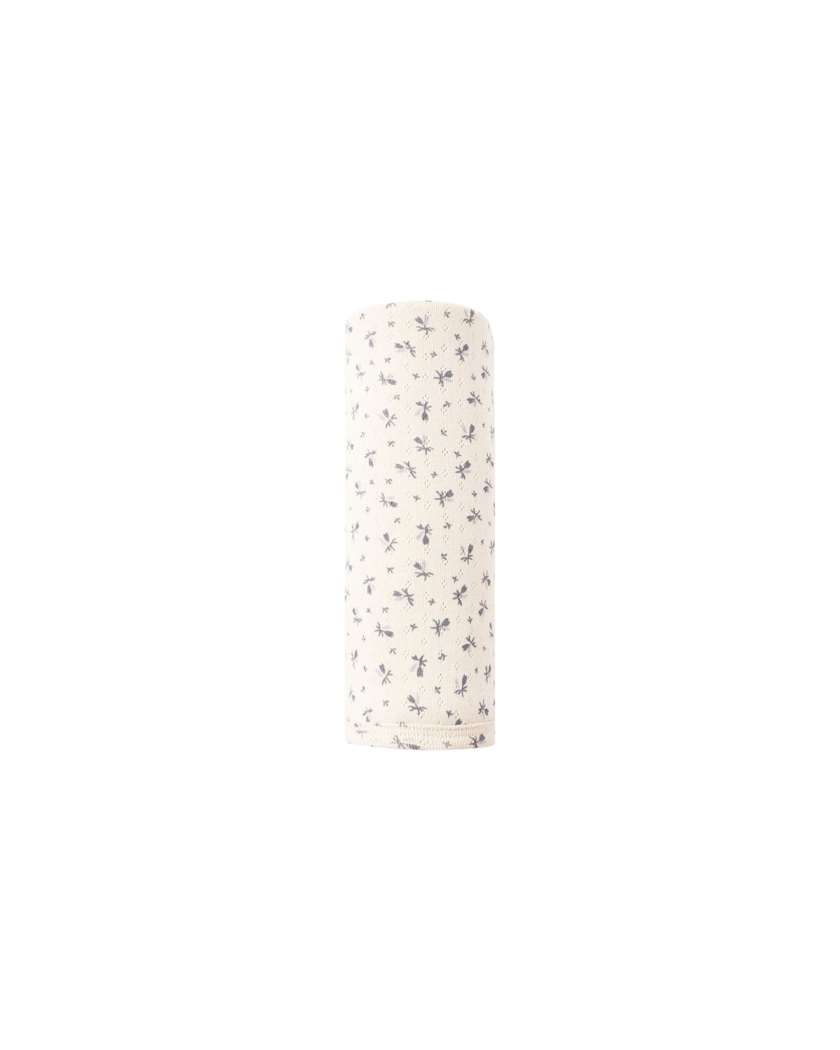 Pointelle Baby Blanket - Blue Ditsy Natural