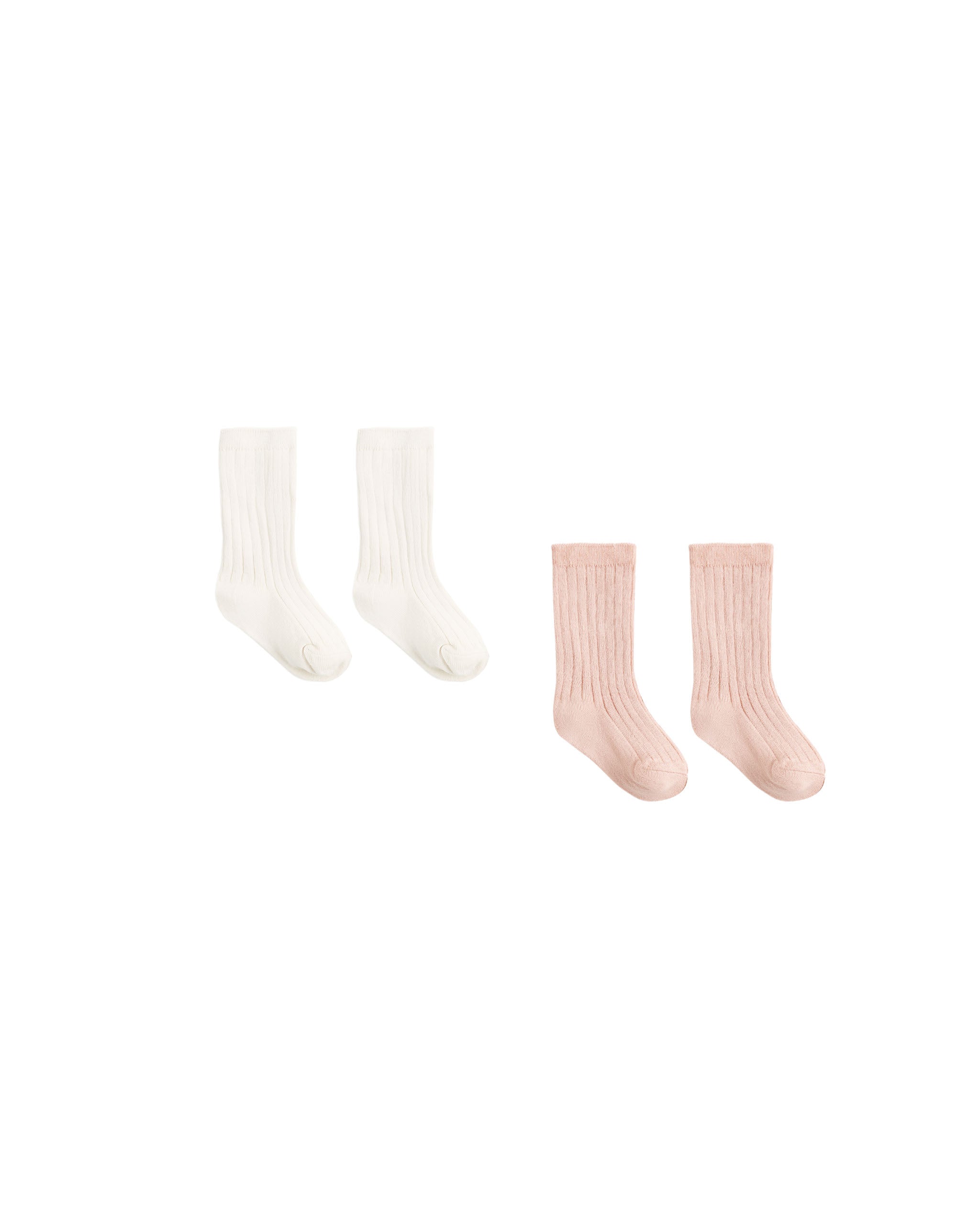 Socks Set - Natural, Dusty Rose