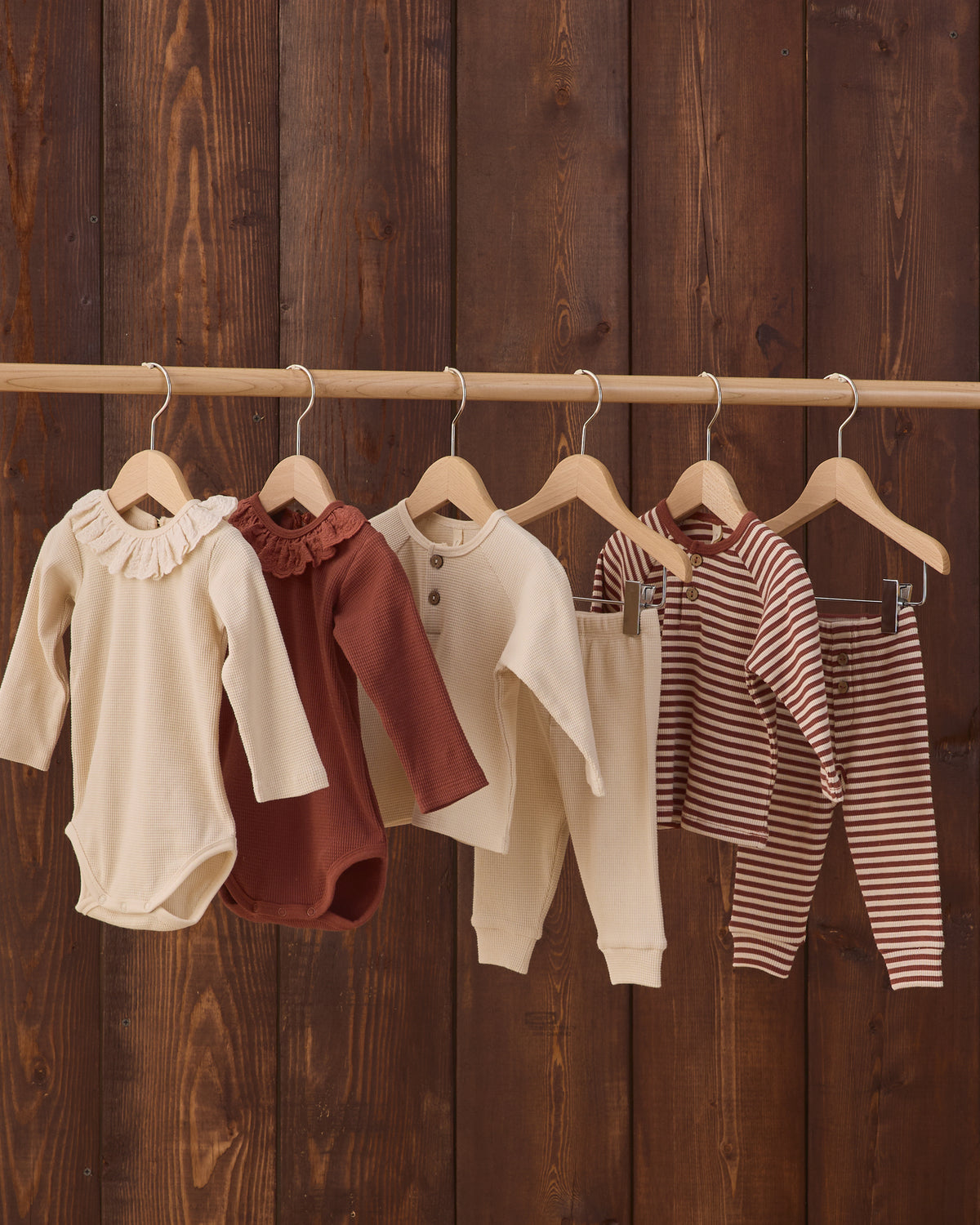 Ruffle Collar Bodysuit - Redwood
