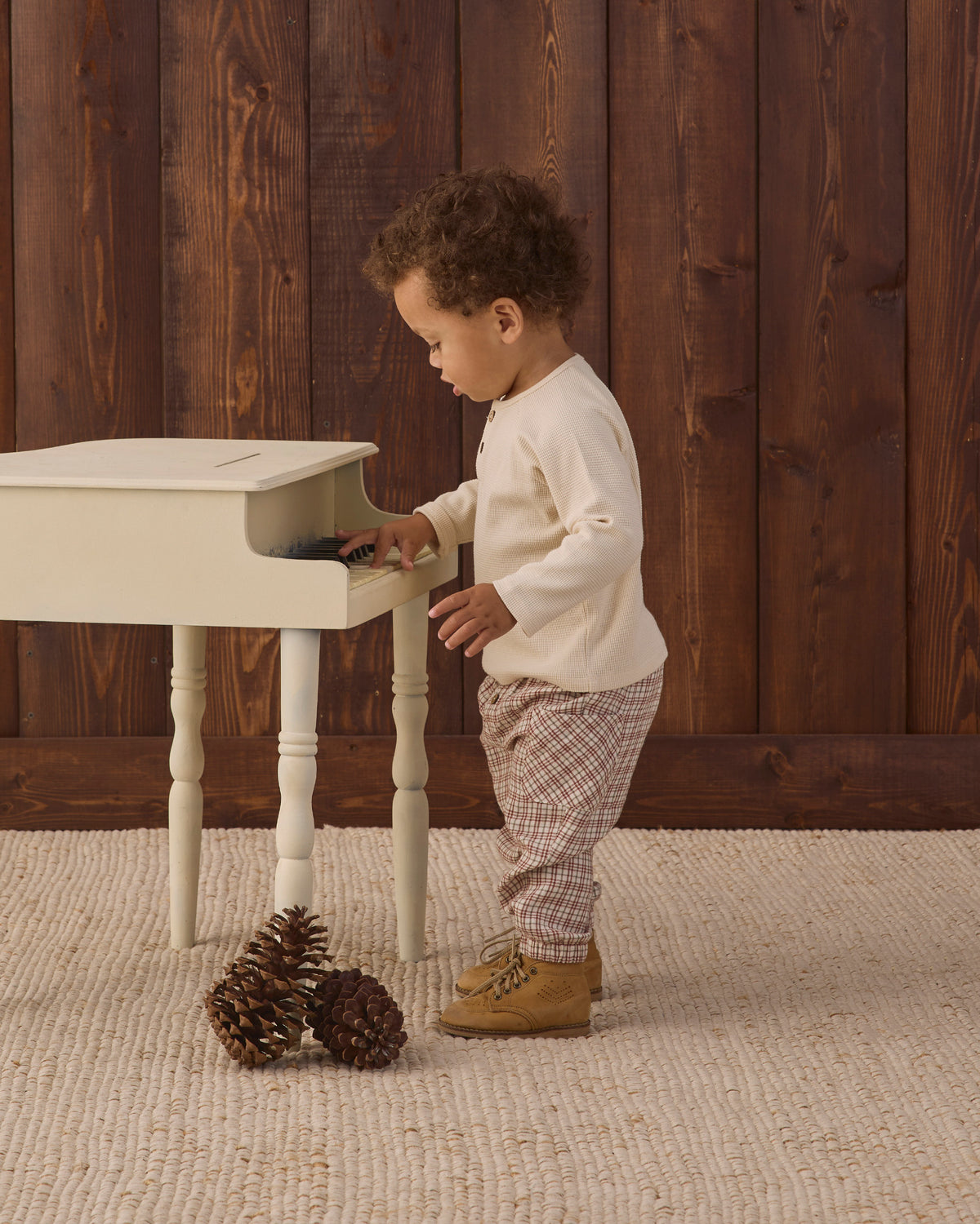 Luca Pant Christmas Plaid - Redwood