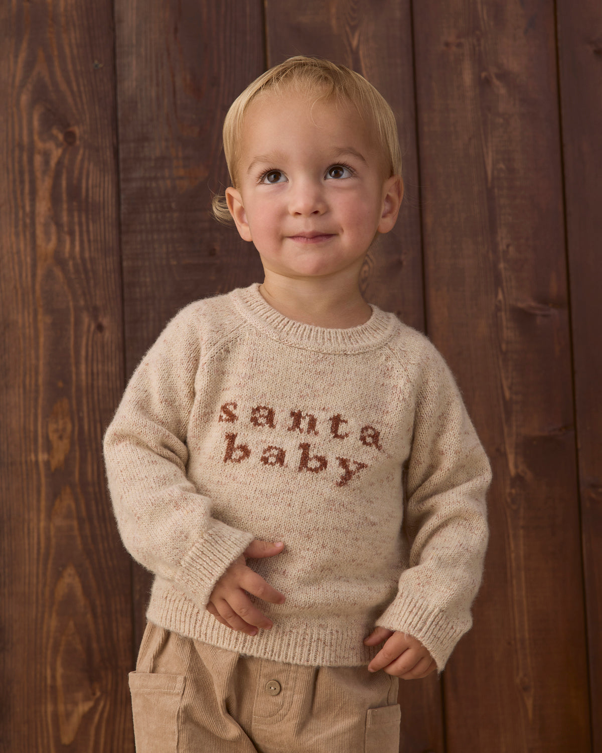 Knit Sweater Santa Baby - Natural