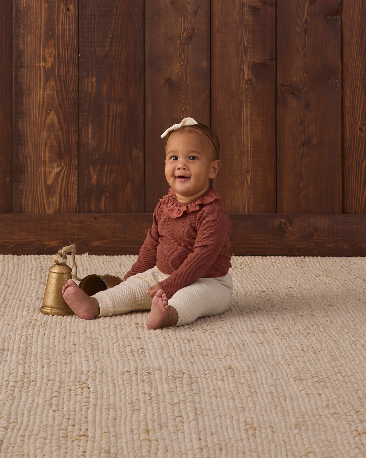 Ruffle Collar Bodysuit - Redwood