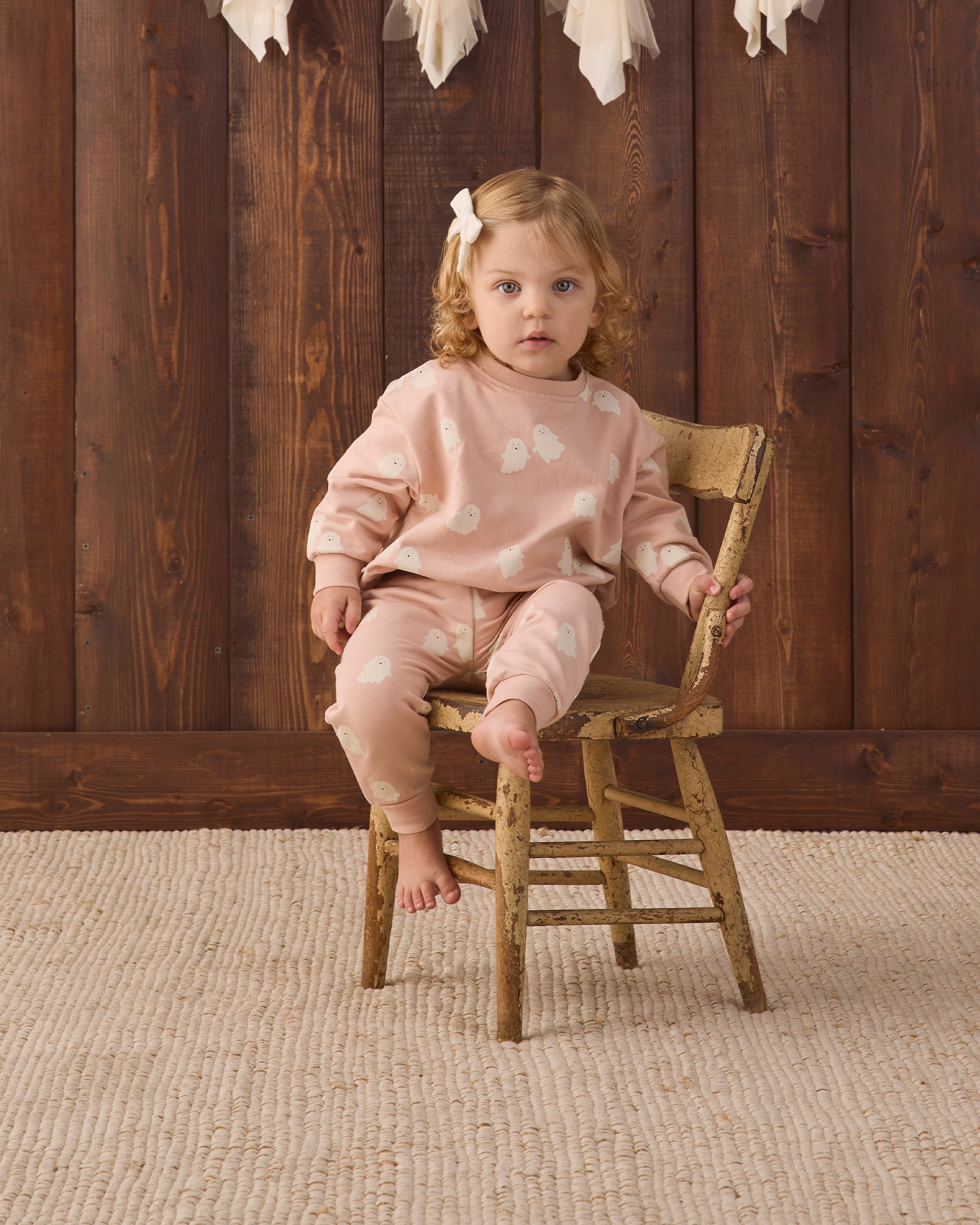 Relaxed Fleece Sweatshirt & Sweatpants Sweet Ghost - Blush