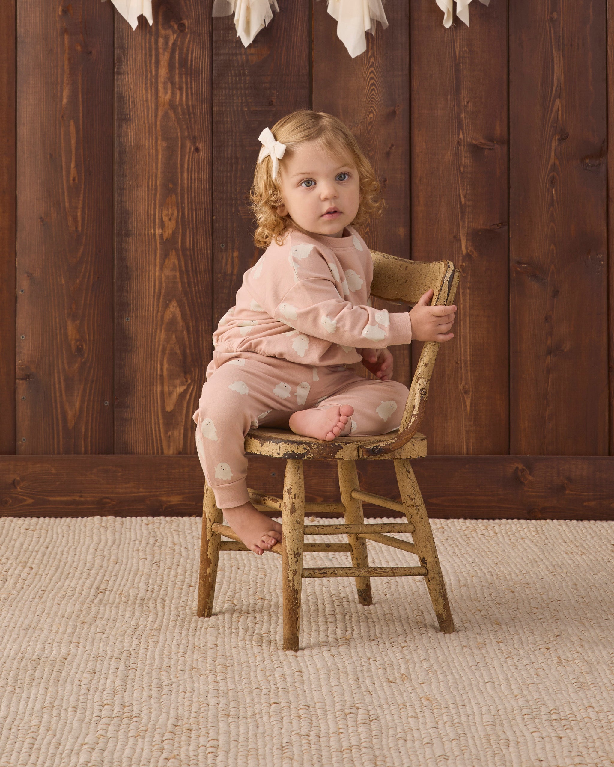 Relaxed Fleece Sweatshirt & Sweatpants Sweet Ghost - Blush