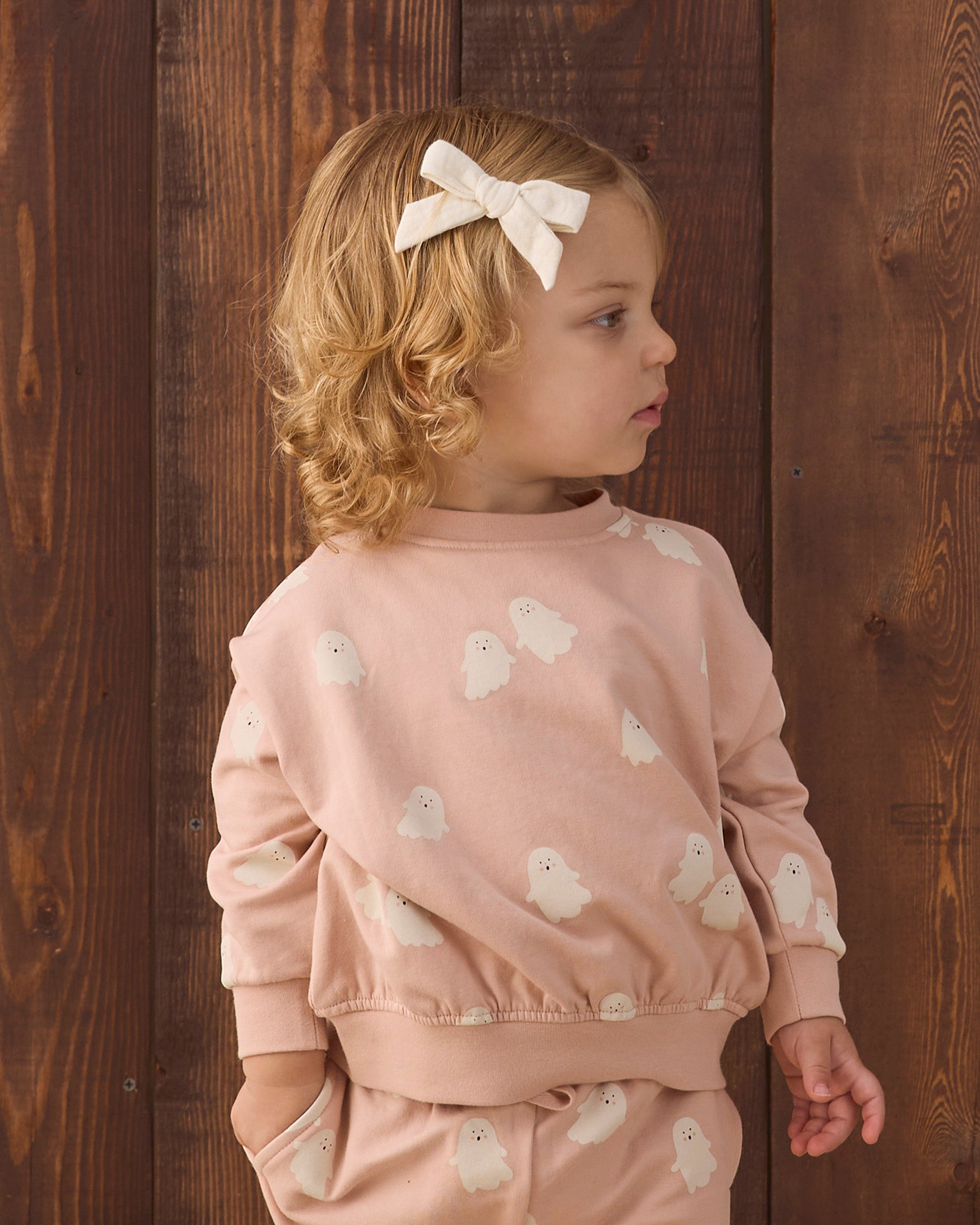 Relaxed Fleece Sweatshirt & Sweatpants Sweet Ghost - Blush