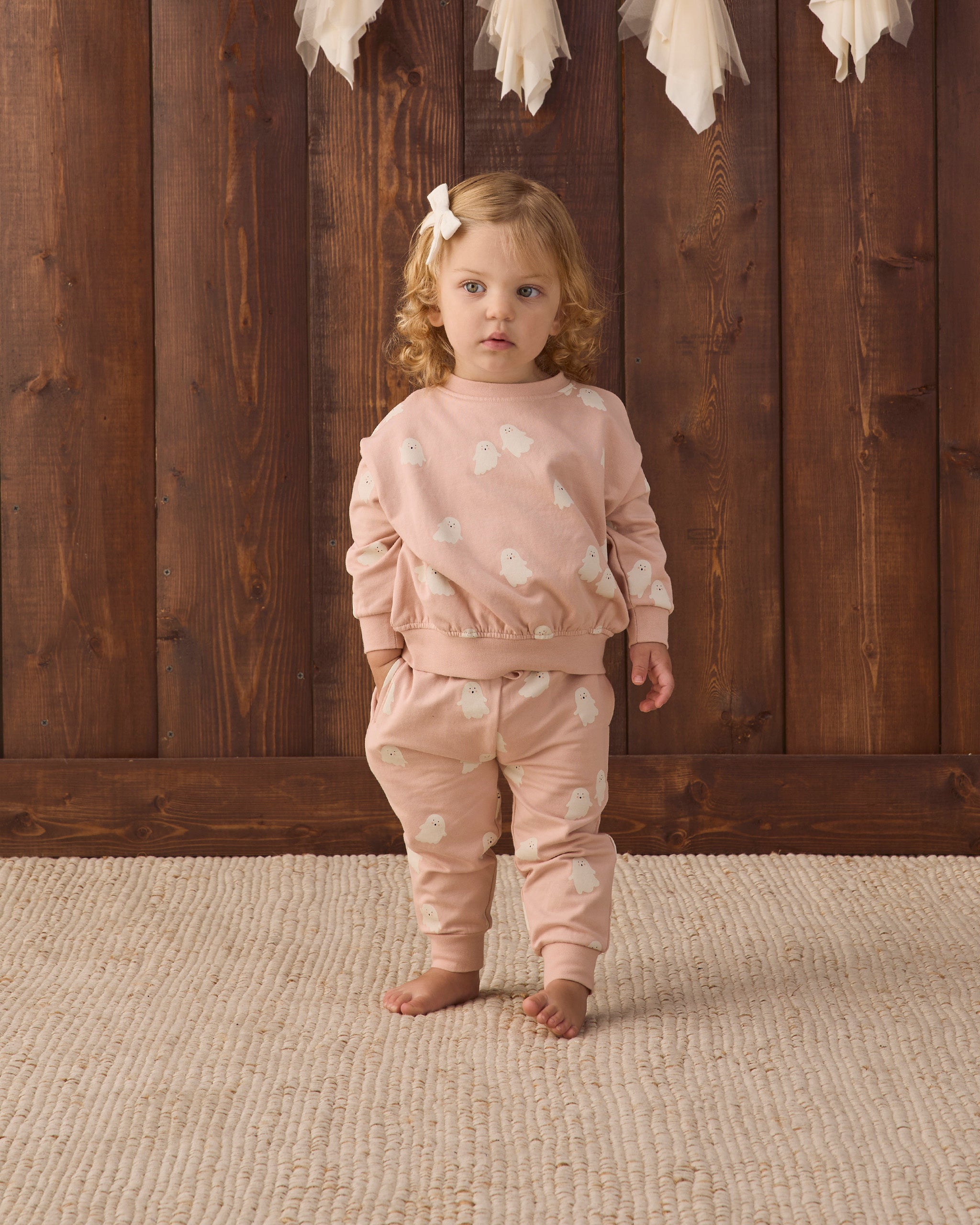 Relaxed Fleece Sweatshirt & Sweatpants Sweet Ghost - Blush