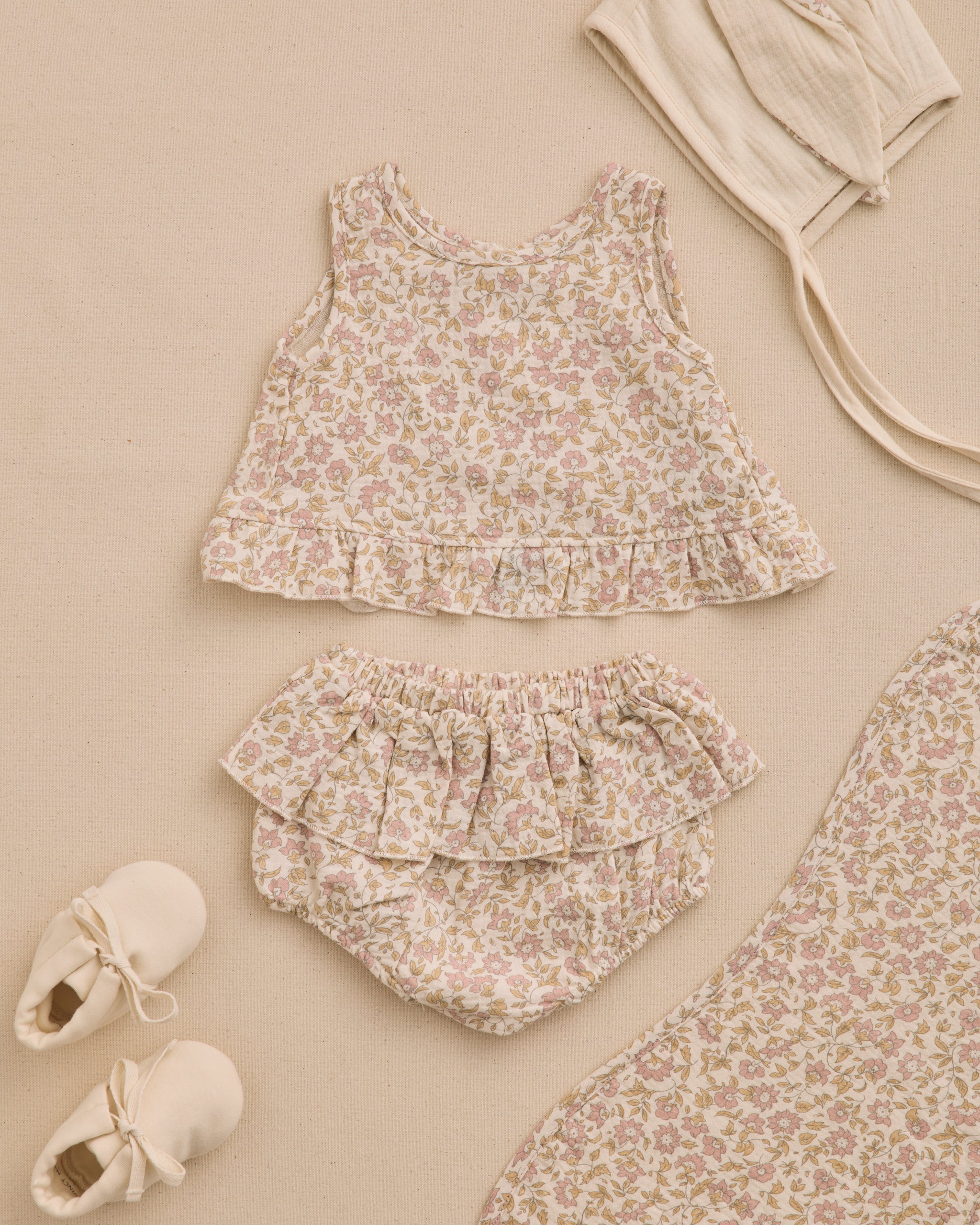Ruffled Tulip Top + Bloomer Set || Dahlia