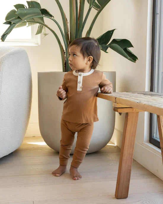 RIBBED LEGGING || CINNAMON