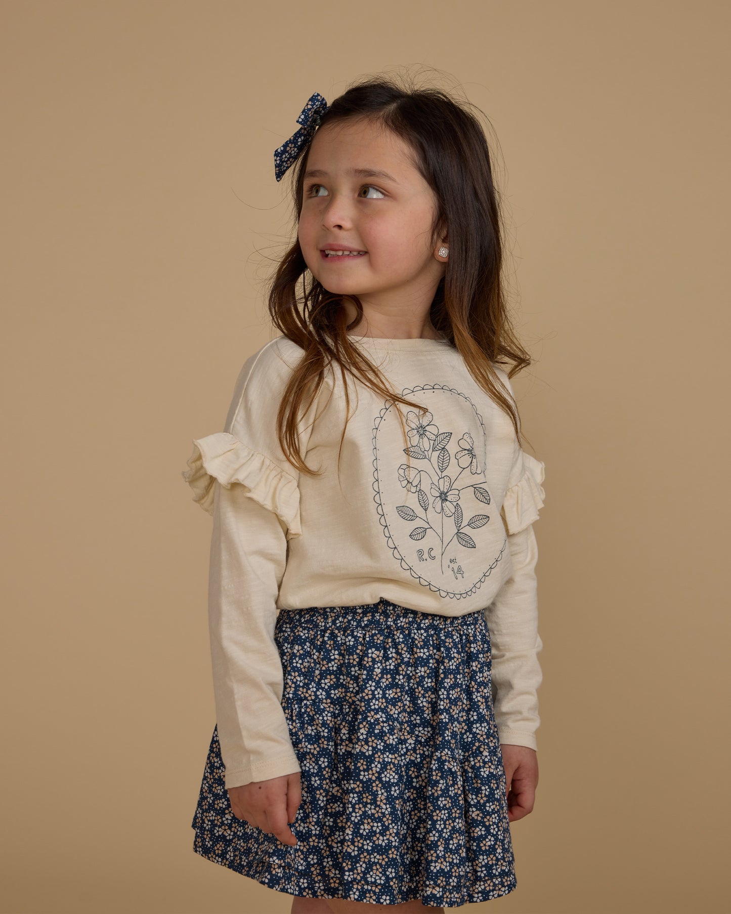Ruffle Long Sleeve Tee || Wildflower