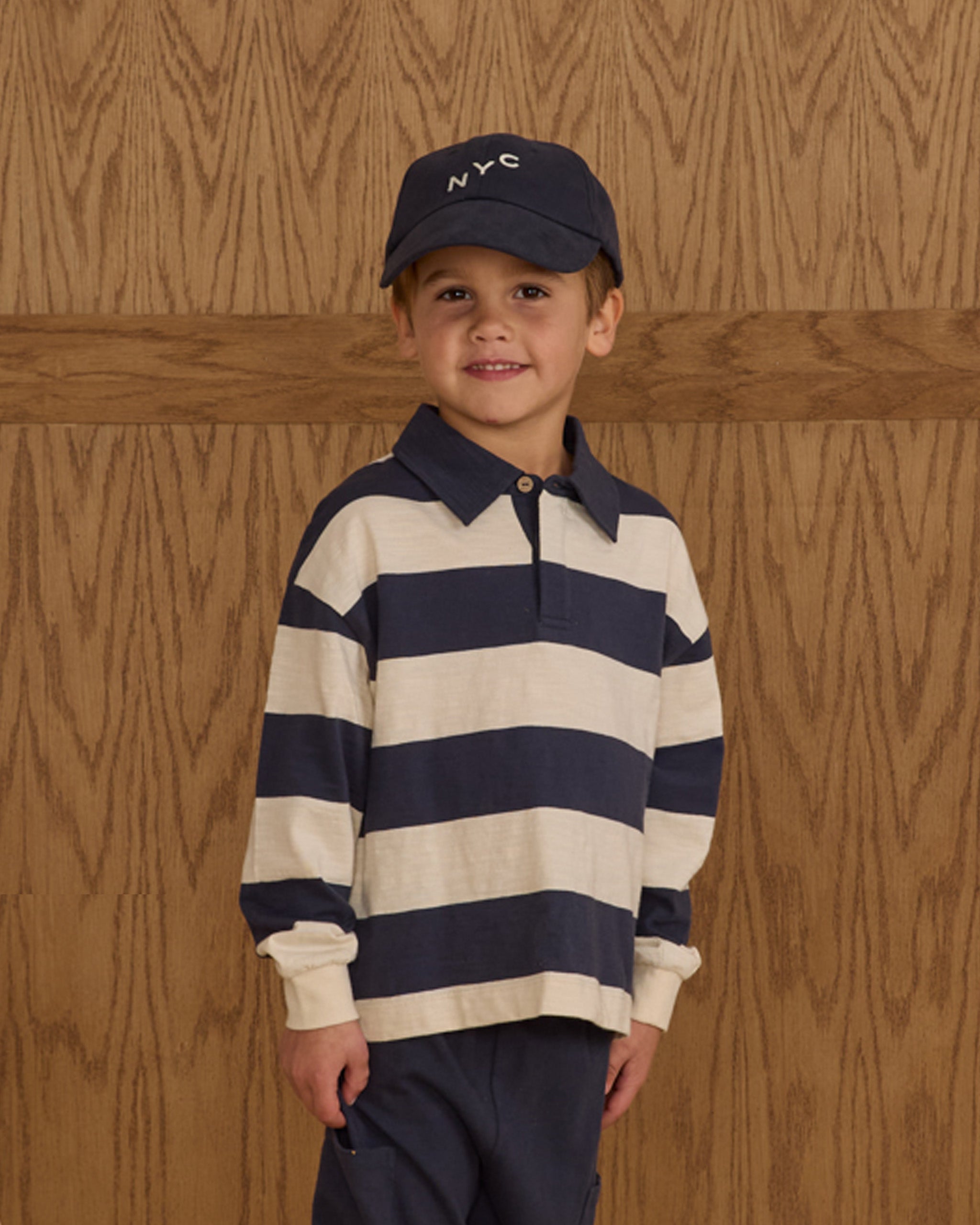 Rugby Polo || Navy Stripe